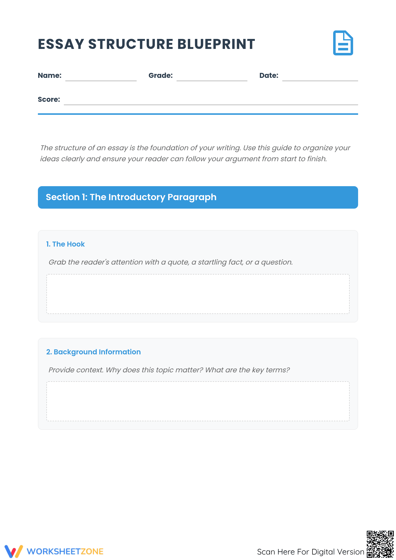 Essential Essay Structure Blueprint | Grades 4-7 Ready - Page 1