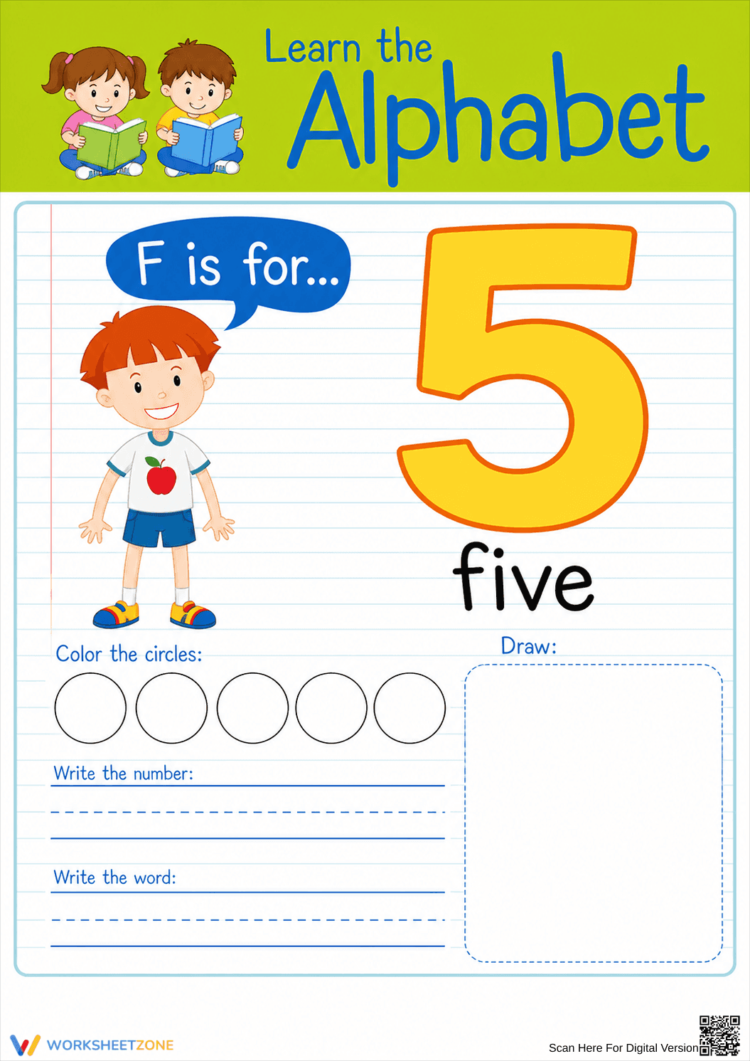 Printable Letter F Beginning Sound Worksheet | Grade K - Page 1
