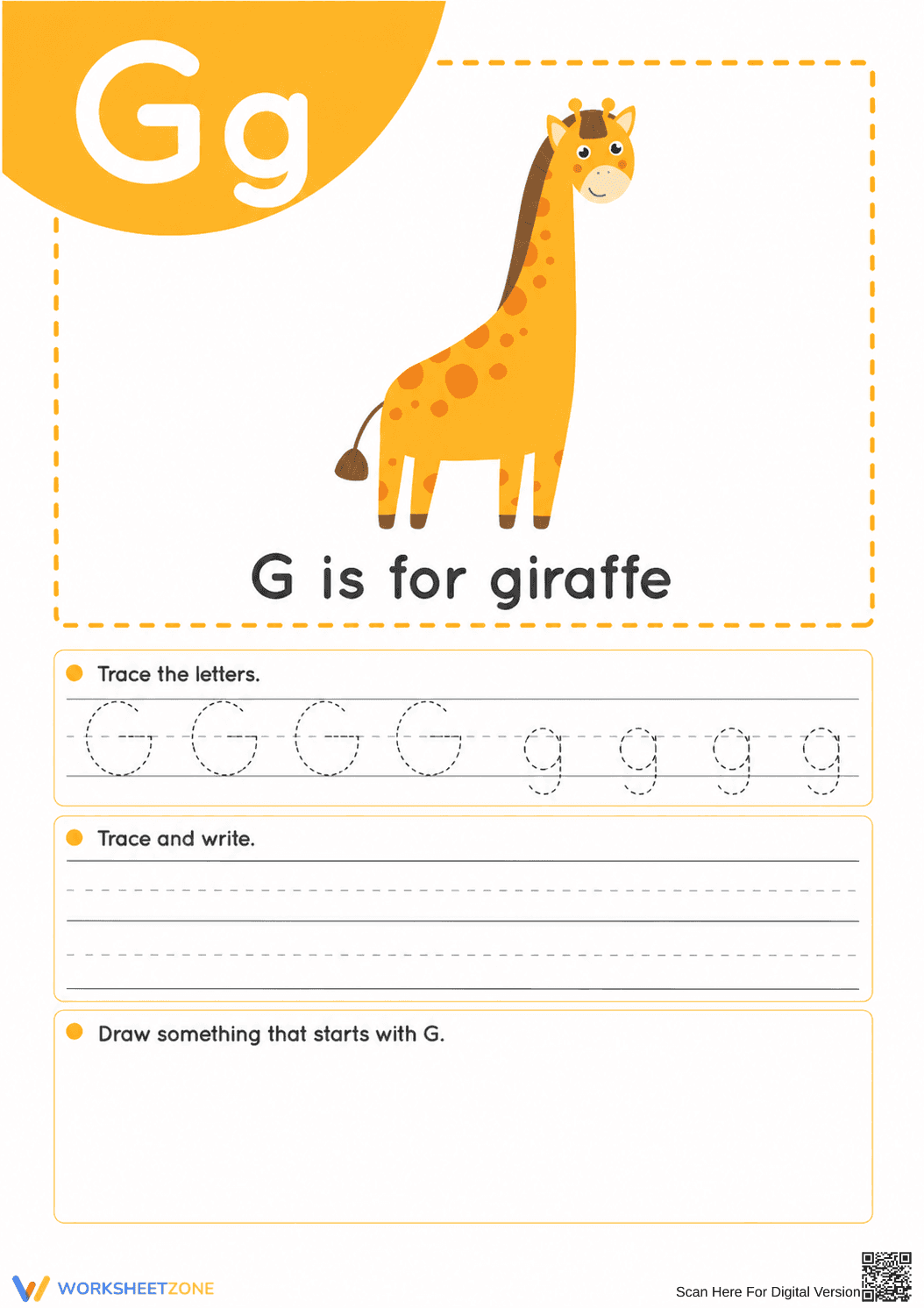 Letter G Beginning Sound Worksheet | Essential Grade K - Page 1