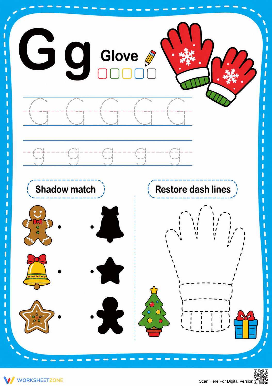 G is for Glove: Learn with this Letter G Worksheet - Page 1