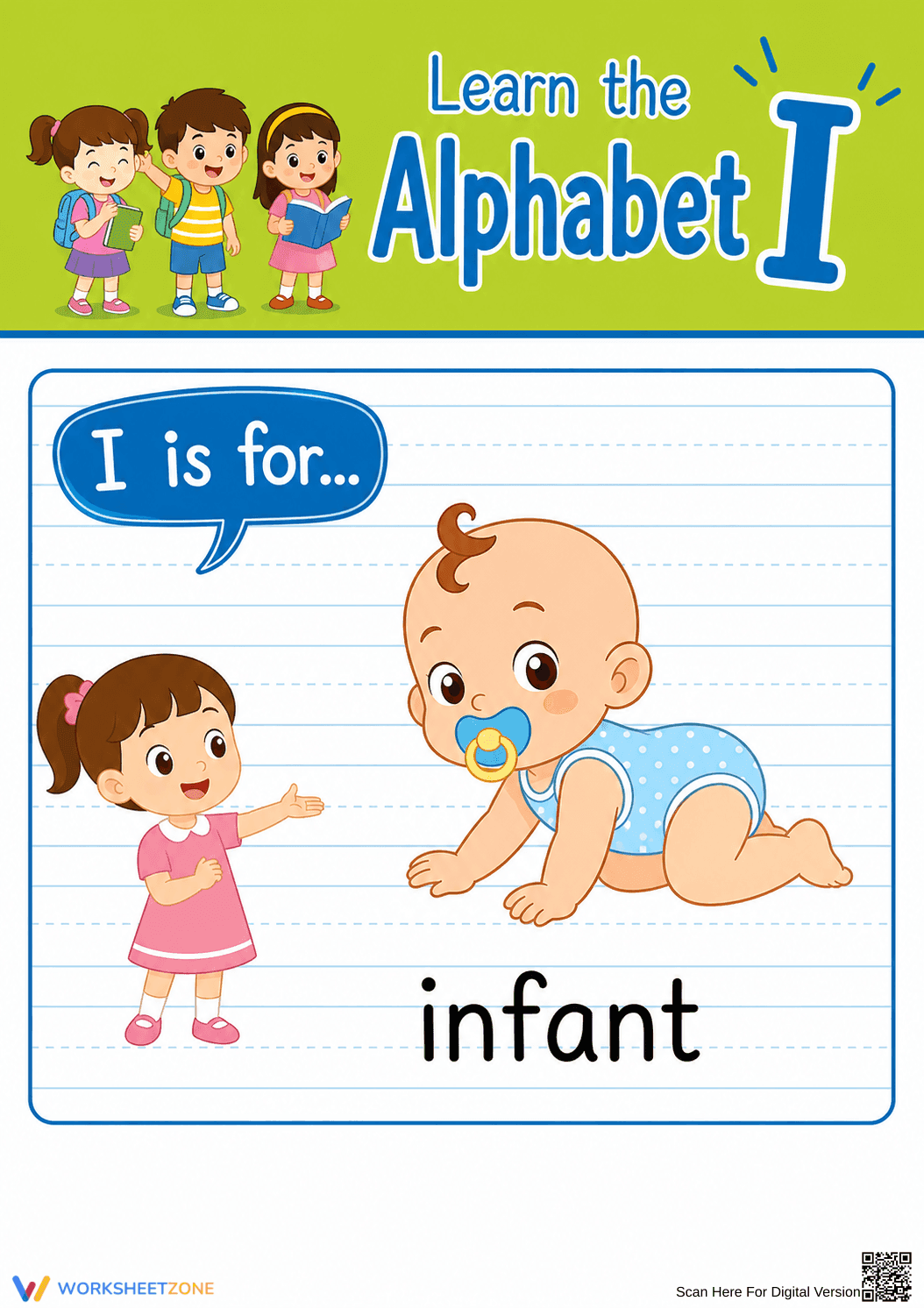 Printable Letter I Beginning Sound Worksheet | Grade K - Page 1
