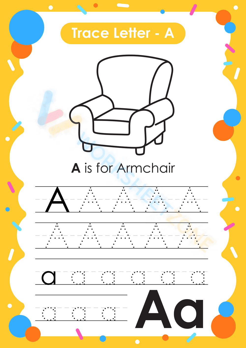 letter a beginning sound worksheets 12 - Page 1