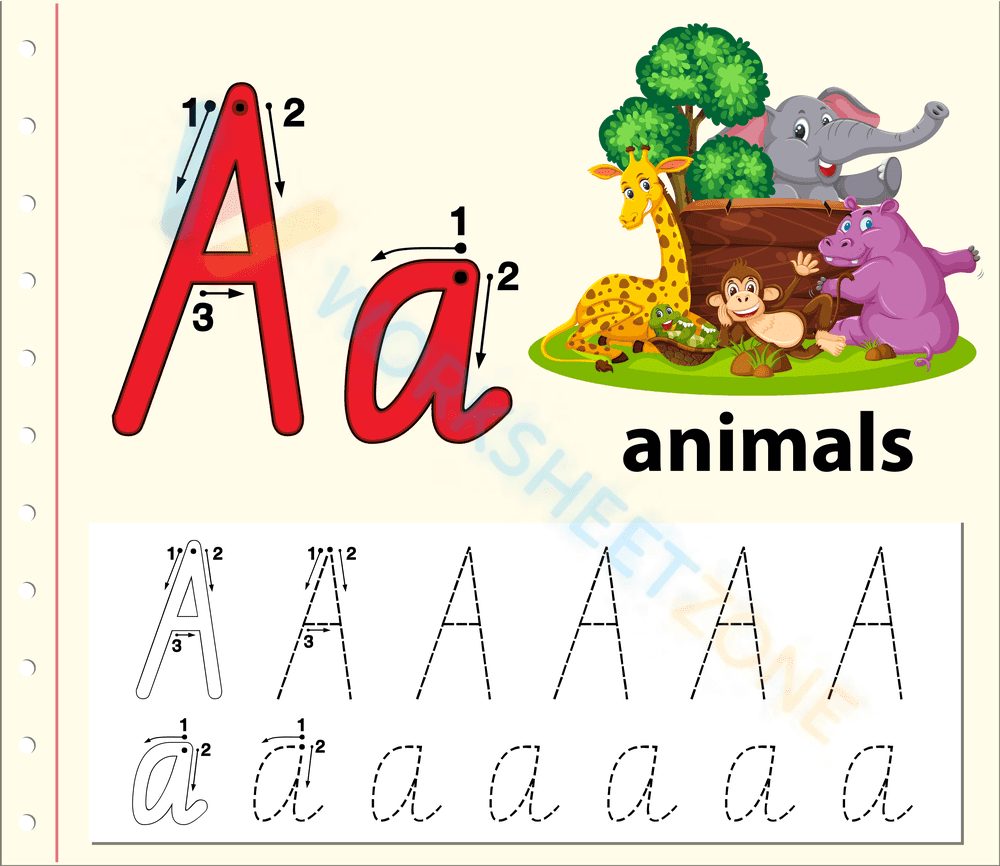 letter a beginning sound worksheets 20 - Page 1