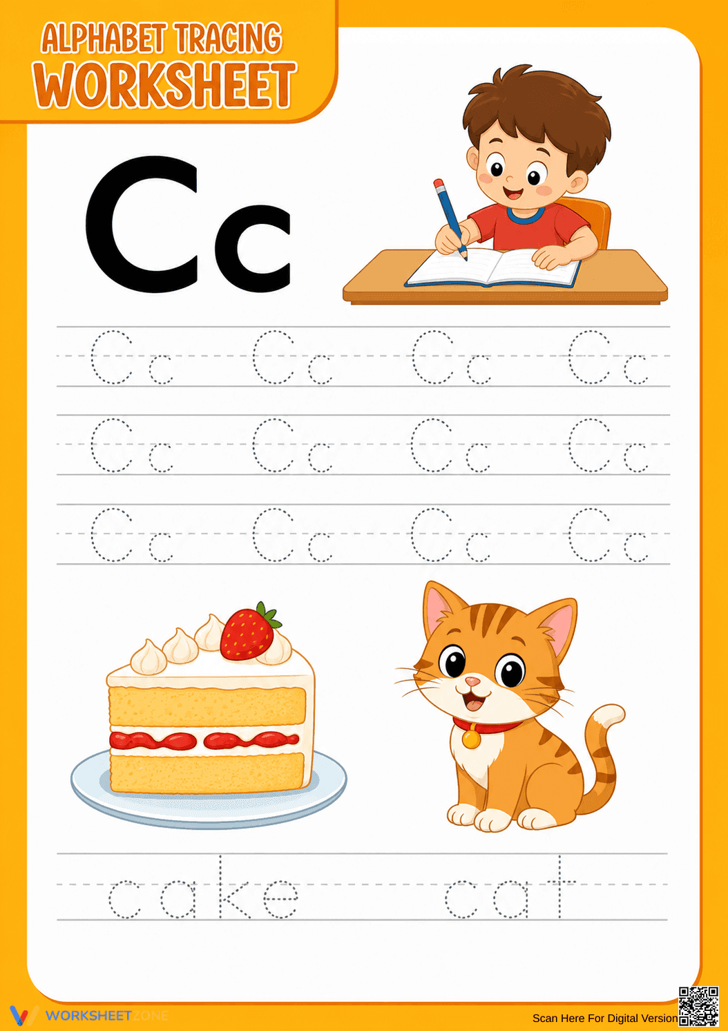 Letter C Beginning Sound Worksheet | Essential Grade K - Page 1