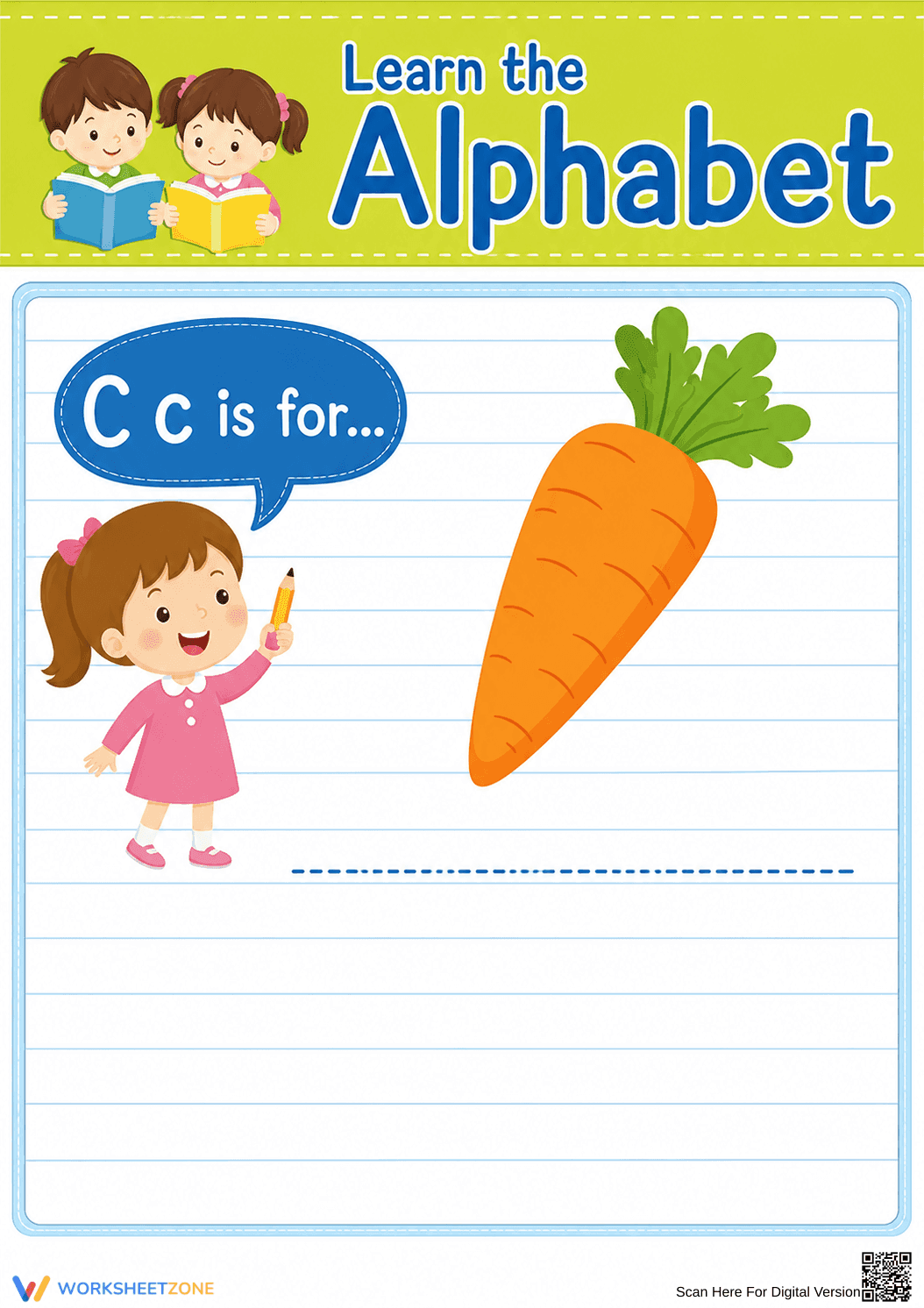 Grade K Letter C Sounds — Printable No-Prep Worksheet - Page 1