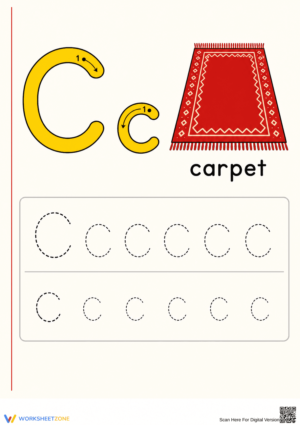 Letter C Beginning Sound Worksheet | Essential Grade K-2 - Page 1