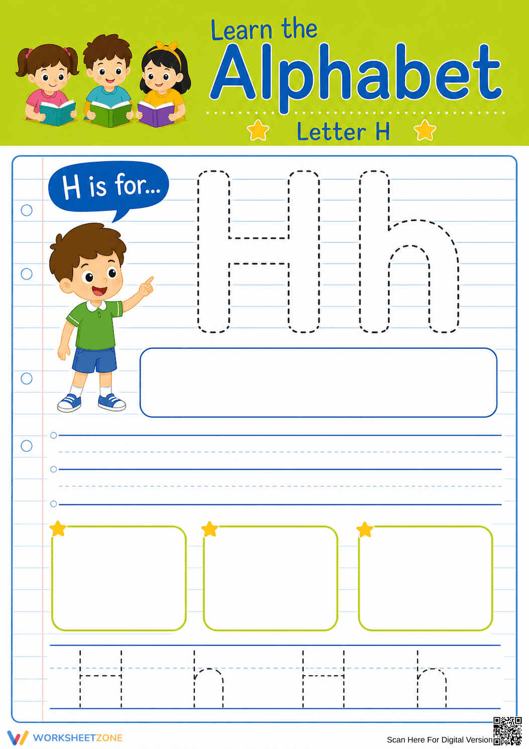 Essential Letter H Beginning Sound Worksheet | Grade K - Page 1