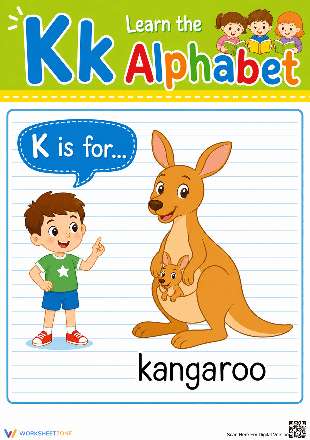 Grade K Letter K Sound — Printable No-Prep Worksheet - Page 1