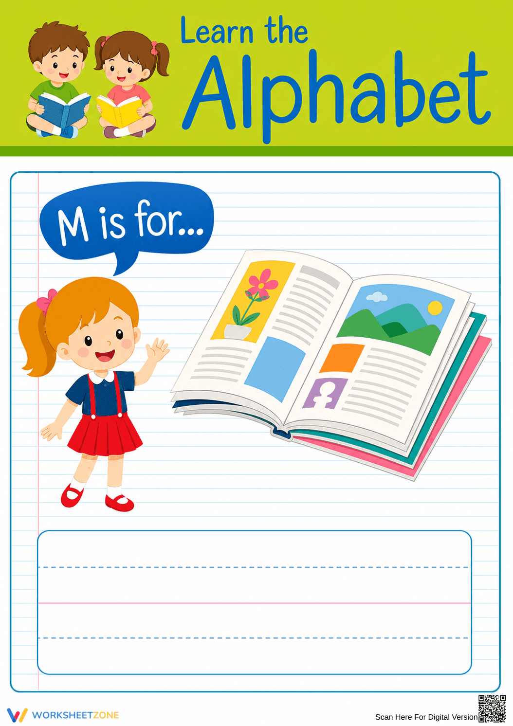Grade K Letter M Sound — Printable No-Prep Worksheet - Page 1