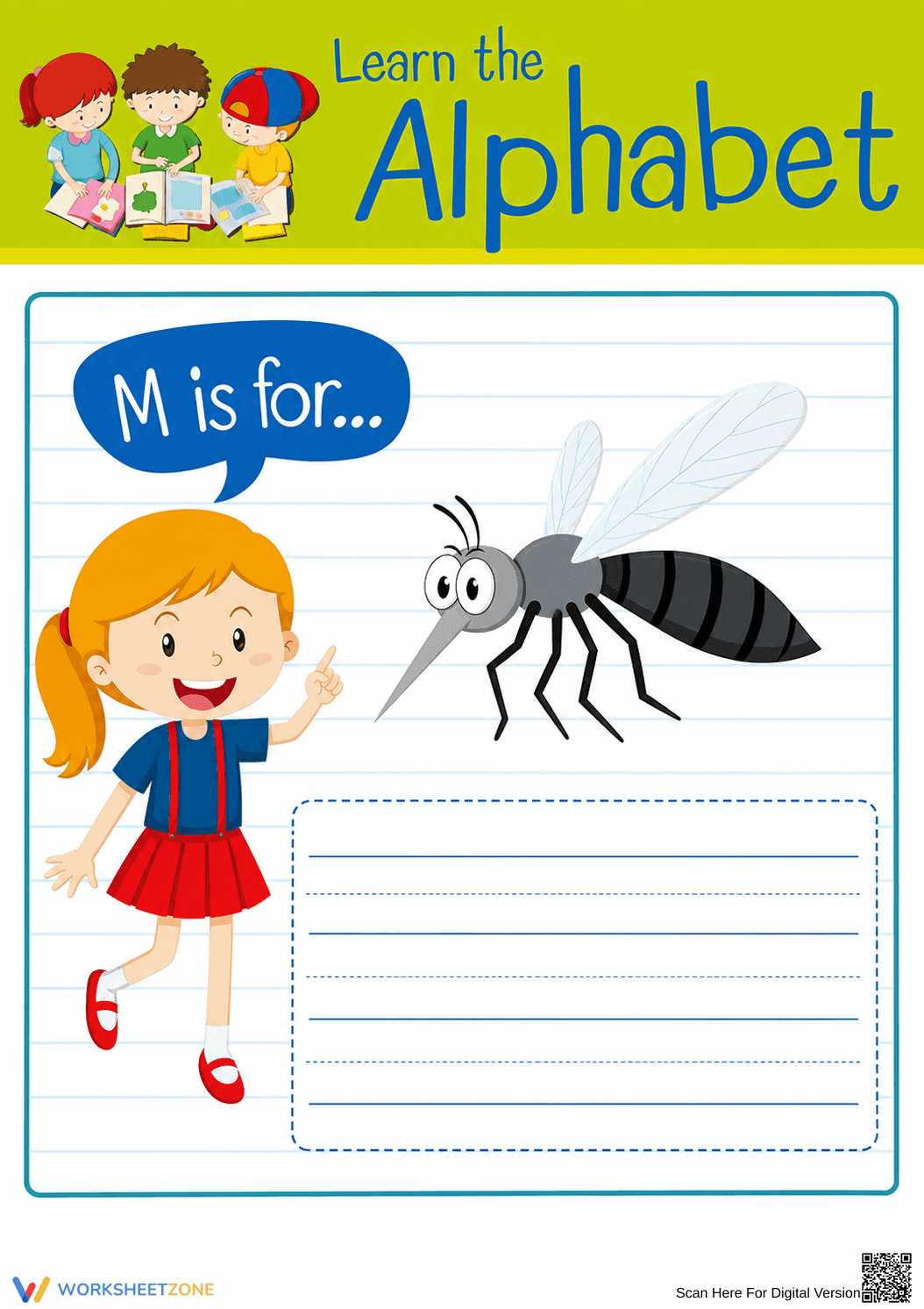 Letter M Beginning Sound Printable | Grade K ELA - Page 1