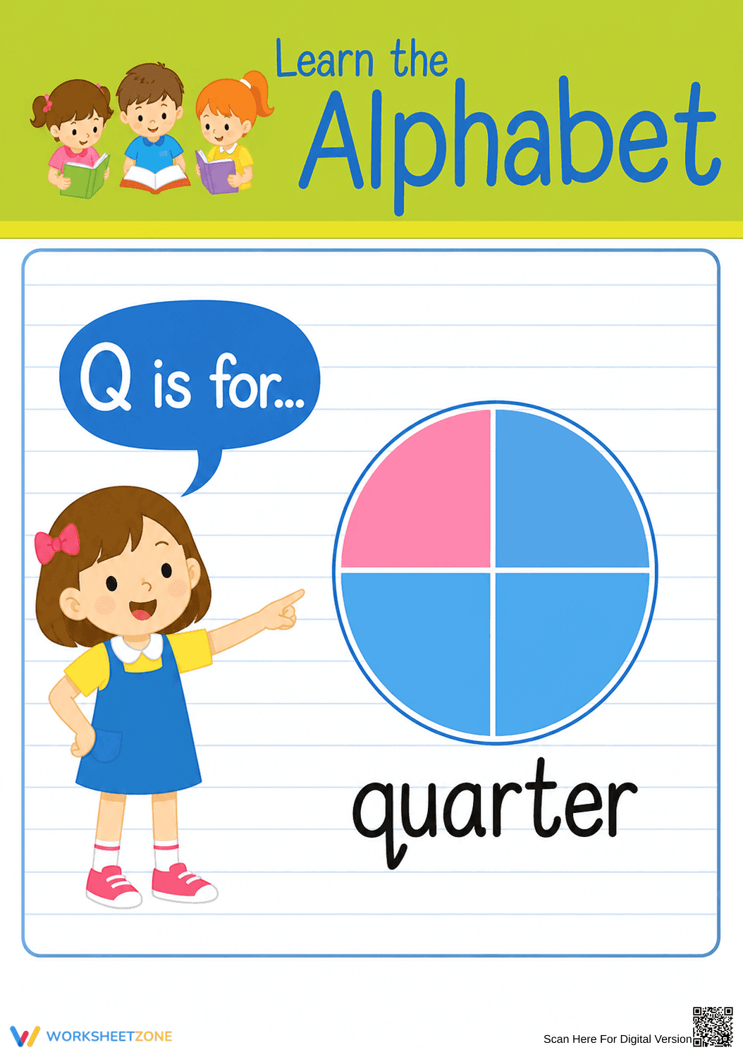 Letter Q Beginning Sound Printable | Grade K-2 Phonics - Page 1