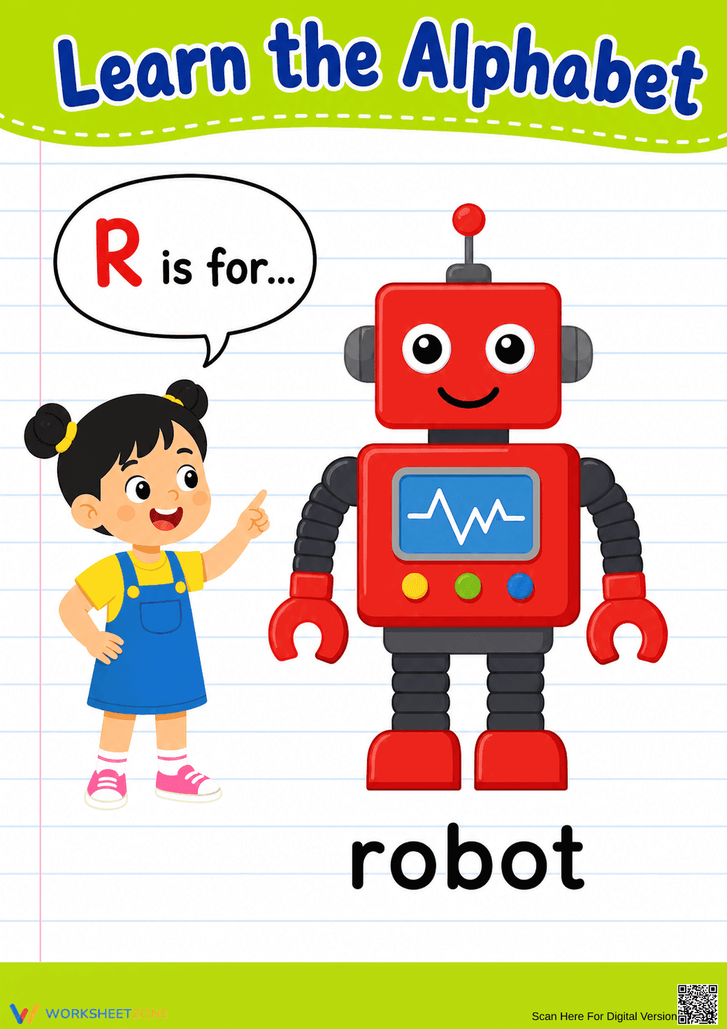 Printable Letter R Beginning Sound Worksheet | Grade K - Page 1