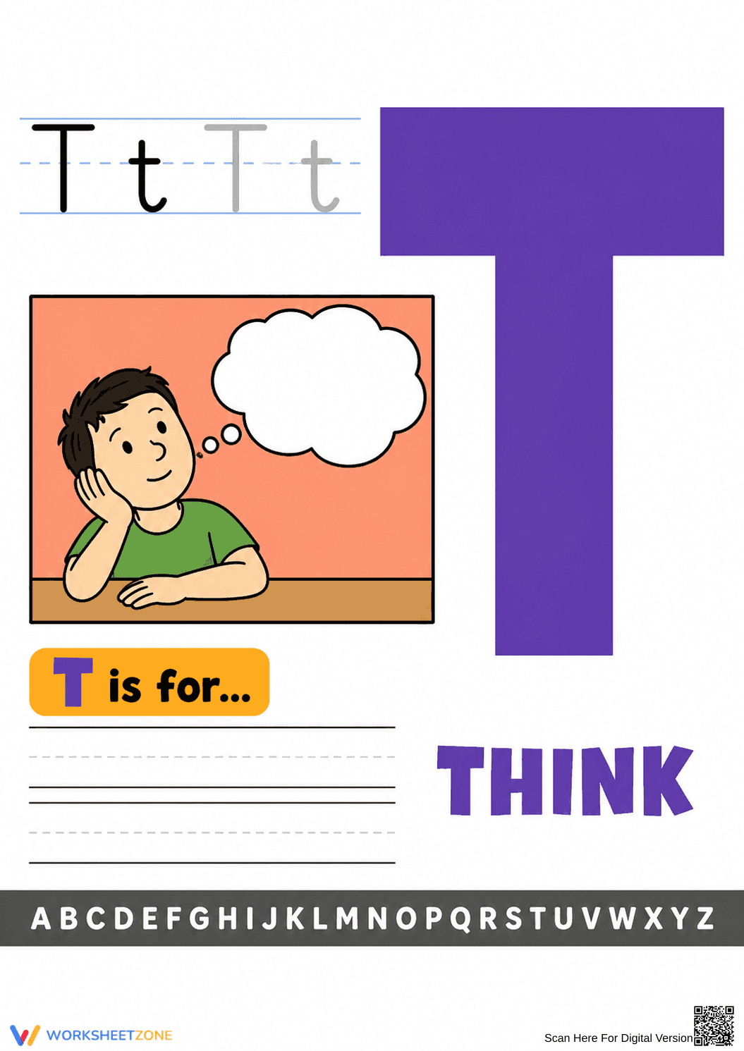 Essential Letter T Beginning Sound Worksheet | Grade K-2 - Page 1