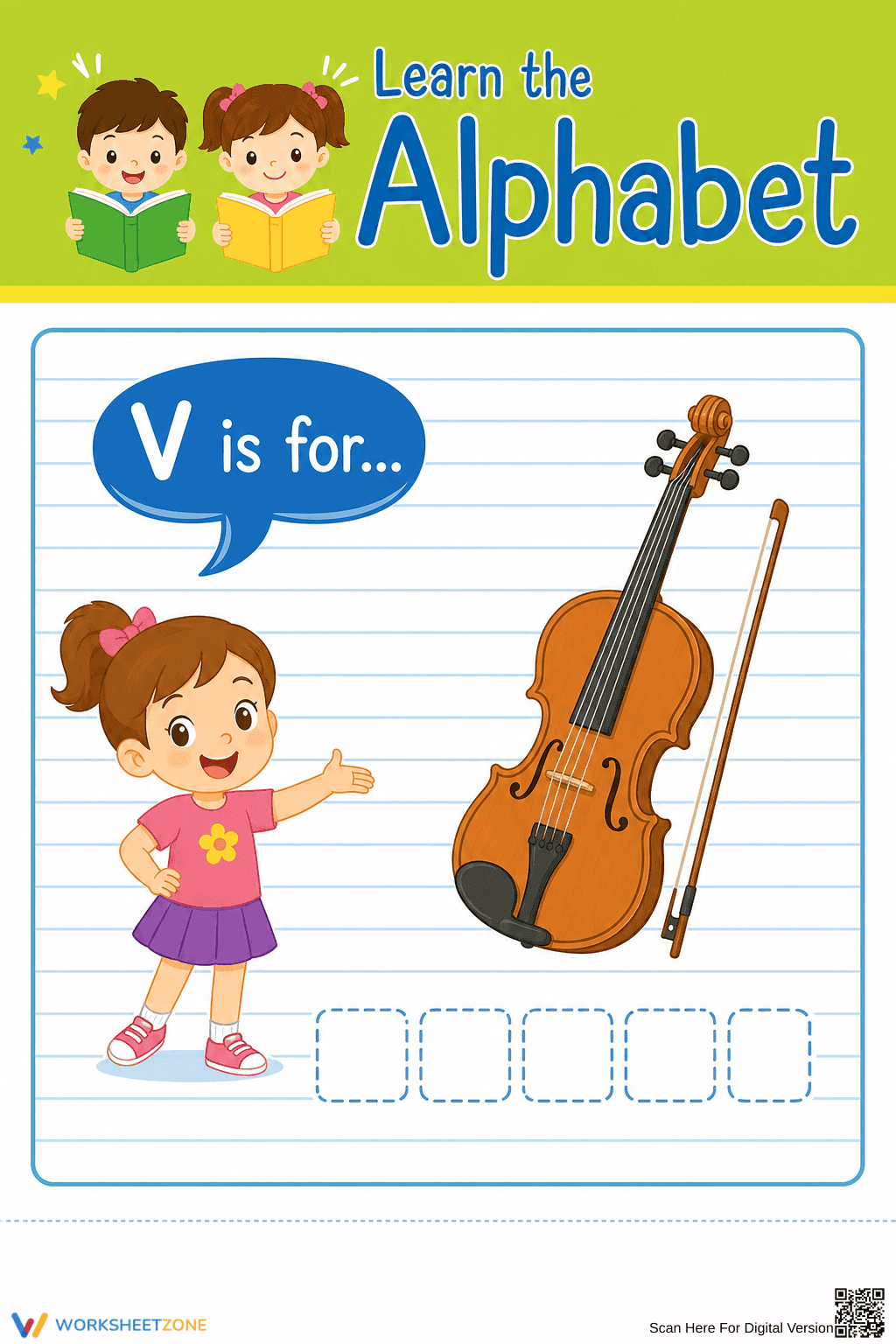 Essential Letter V Beginning Sound Worksheet | Grade K-2 - Page 1