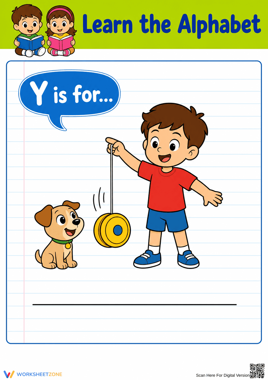 Letter Y Beginning Sound Worksheet | Essential Grade K-2 - Page 1