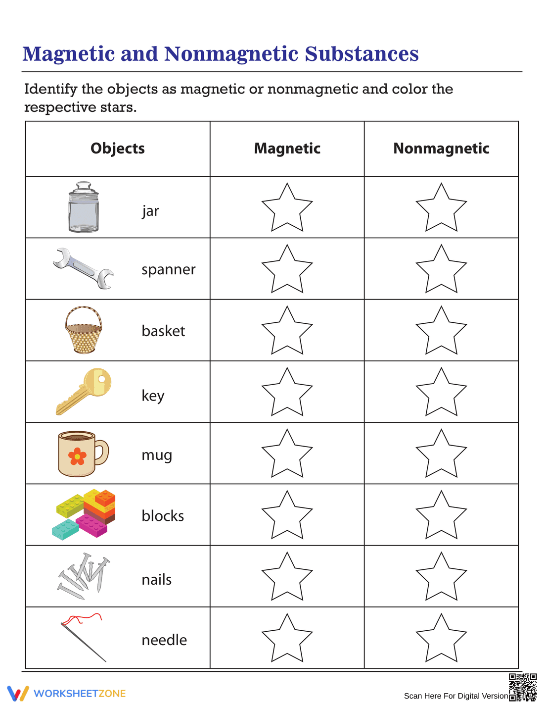 Printable Magnetism Worksheet | Grades 3-5 Science - Page 1