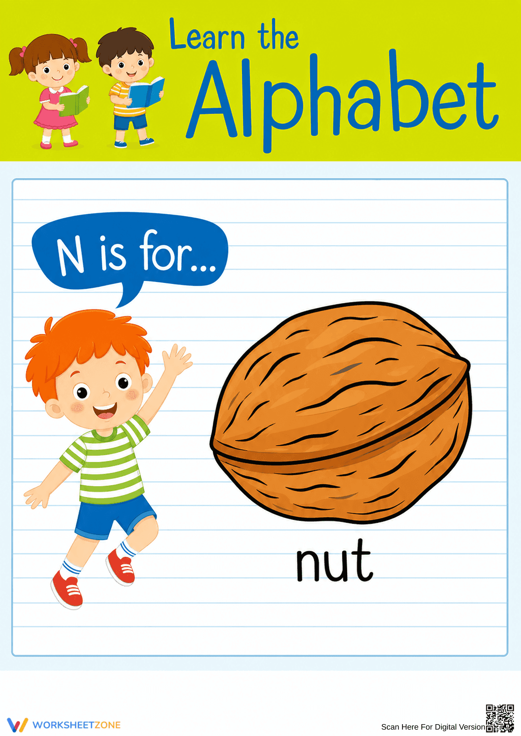 Essential Letter N Beginning Sound Worksheet | Grade K-2 - Page 1