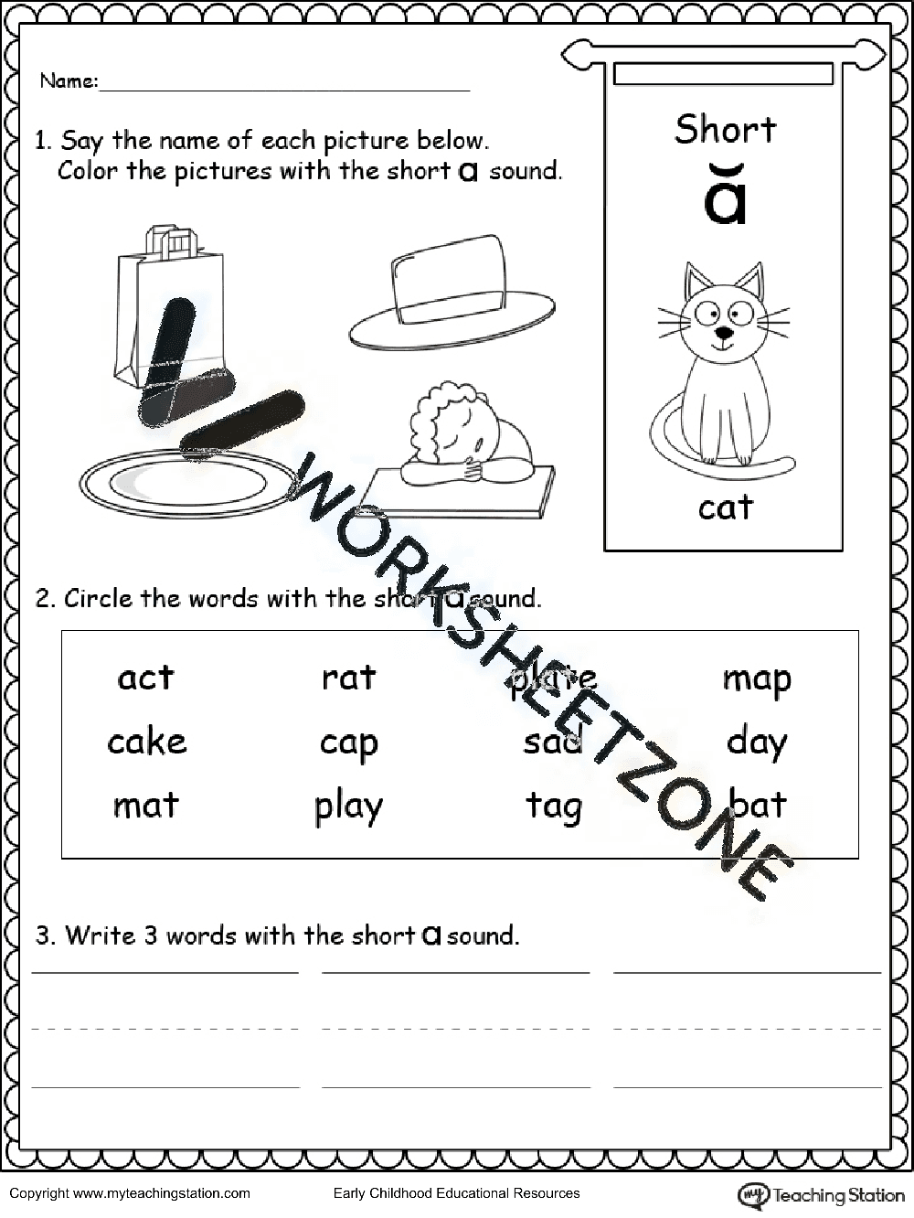 Short A words - Page 1