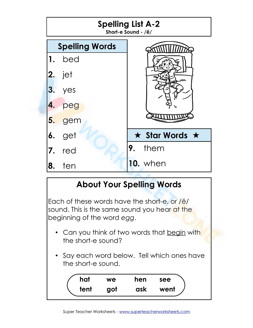 spelling worksheets 11 - Page 1