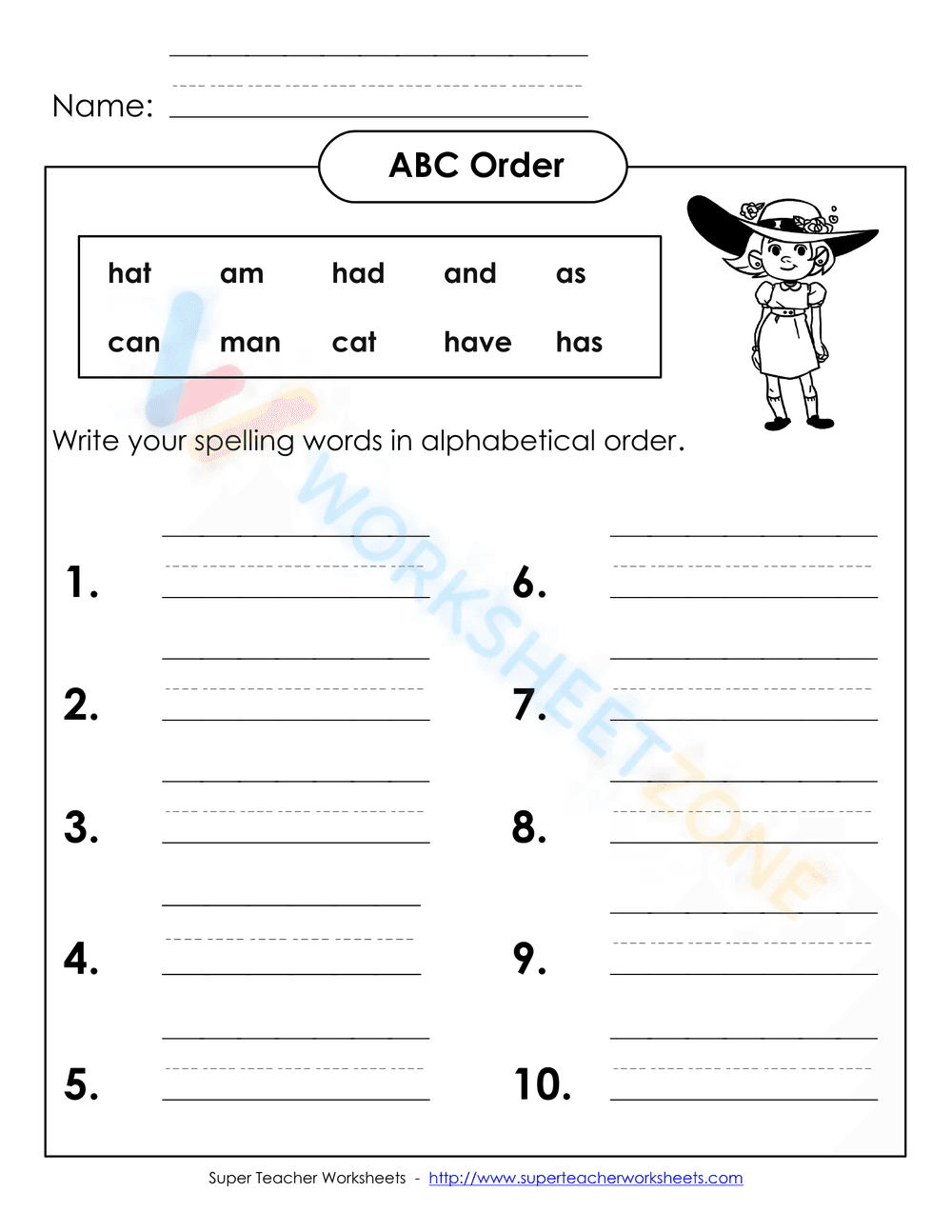spelling worksheets 3 - Page 1