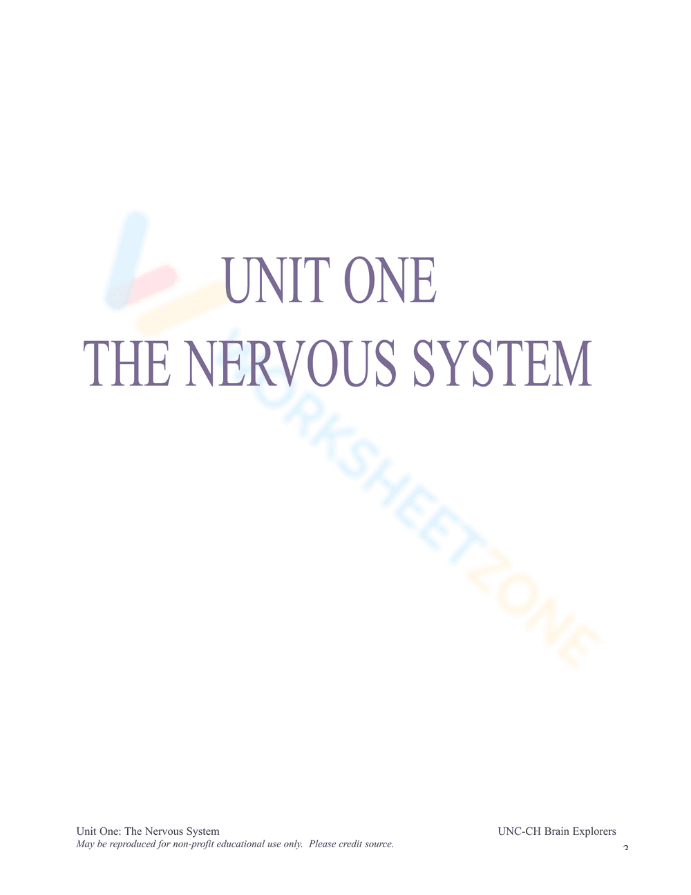 Nervous System Unit Booklet | Grade 4 Science Printable - Page 1