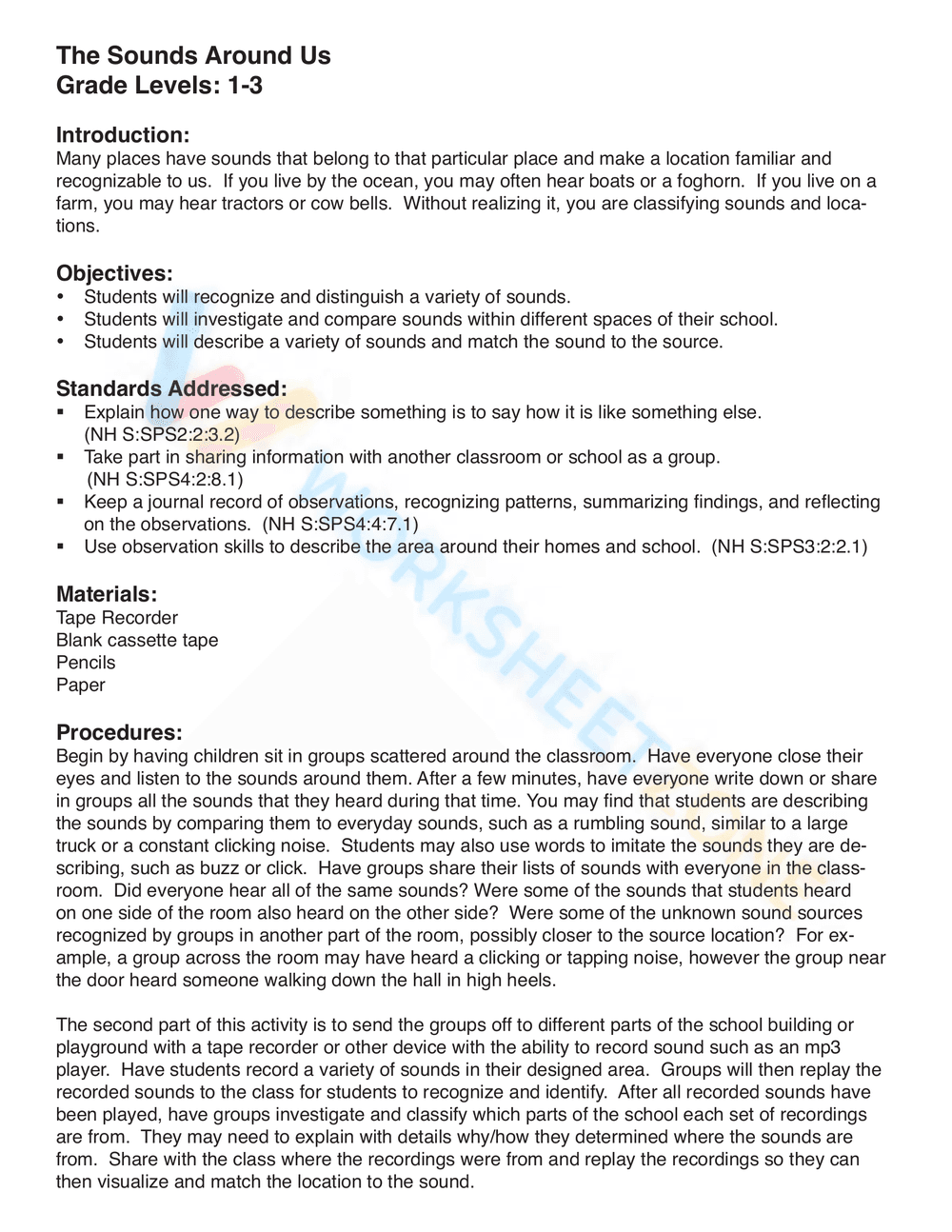 Essential Sound Waves & Vibrations Guide | Grade 1 Science - Page 1