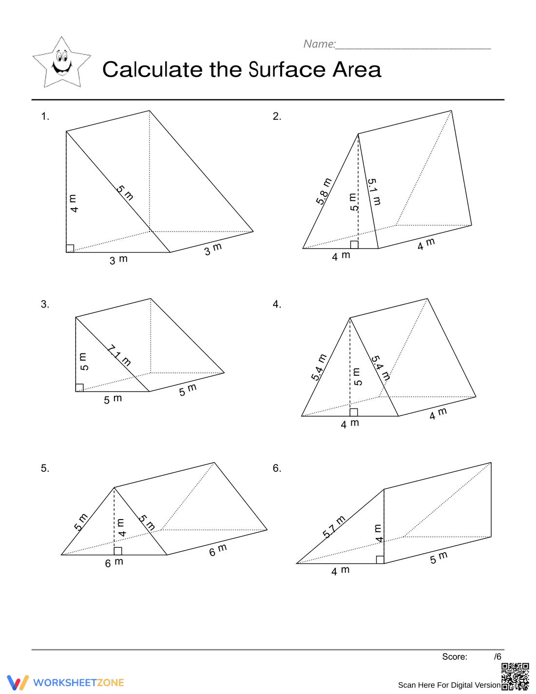 Explore Triangular Prisms with this Geometry Sheet - Page 1