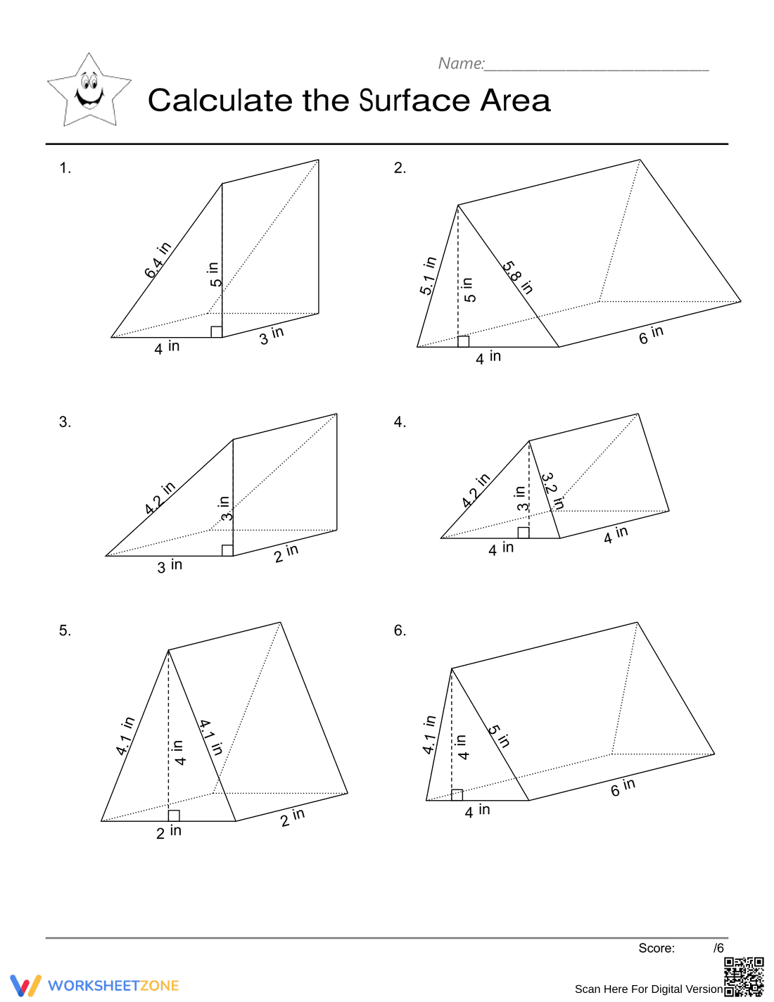 Learn Geometry: Triangular Prisms Practice Sheet - Page 1