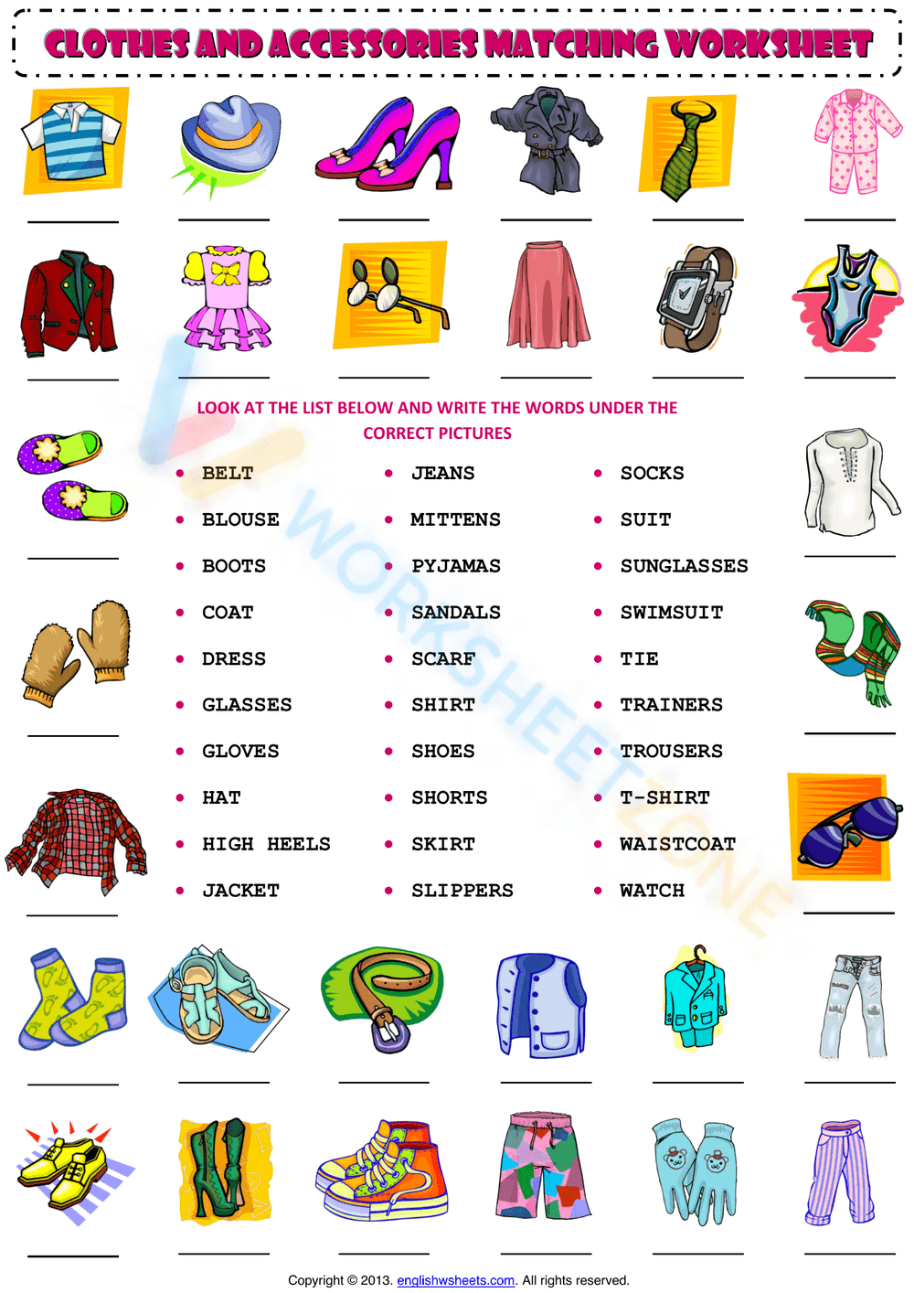 vocabulary worksheets 10 - Page 1