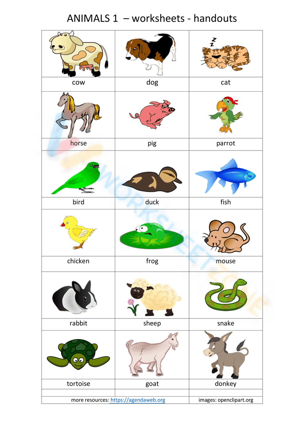 vocabulary worksheets 7 - Page 1