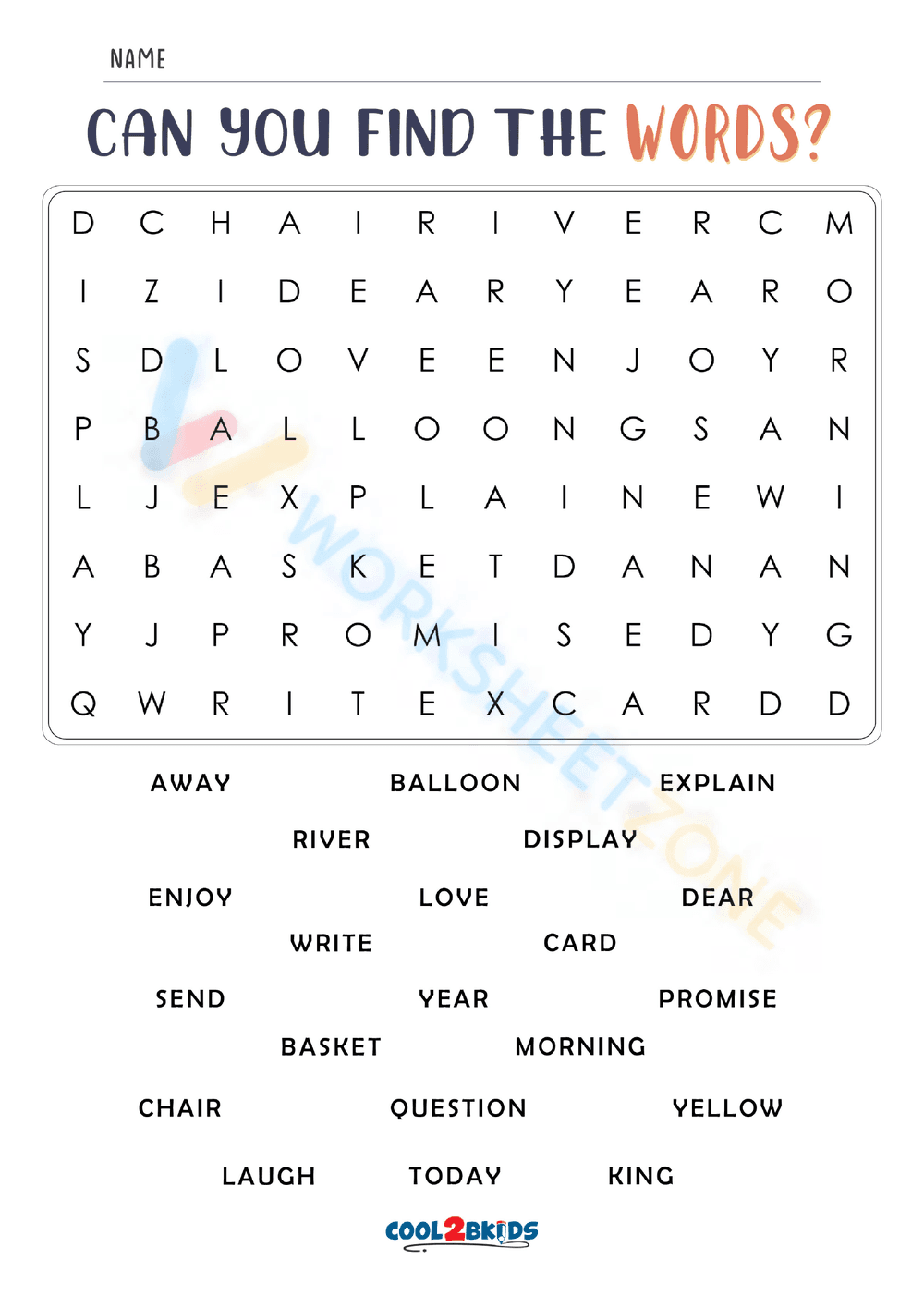 word search 2nd grade 4 - Page 1