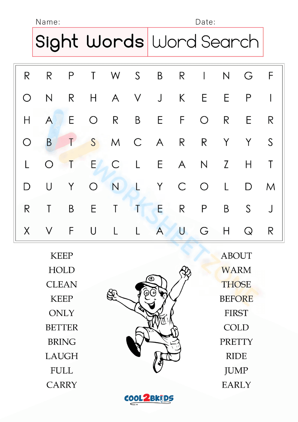 word search for 3rd graders 7 - Page 1