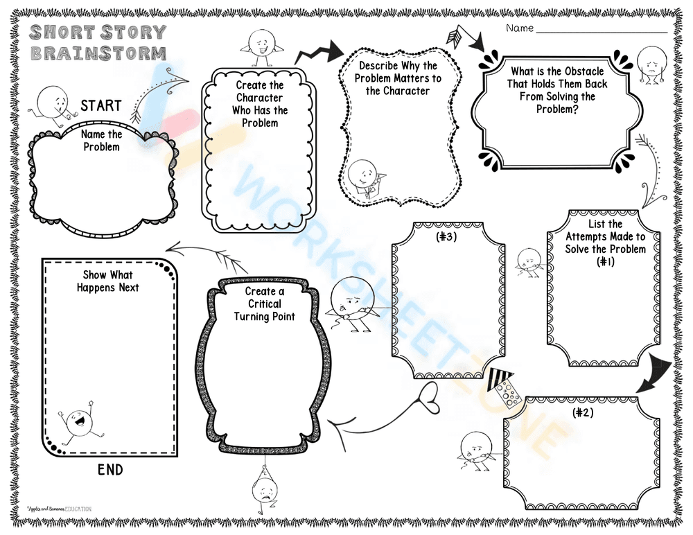 writing worksheets 7 - Page 1