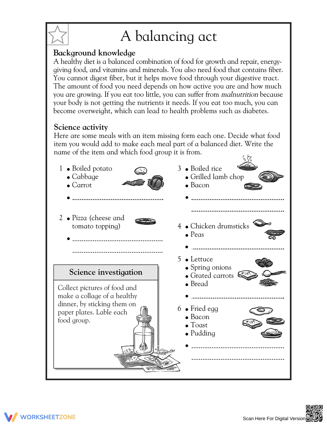 Explore Balance with This Balancing Act Worksheet - Page 1