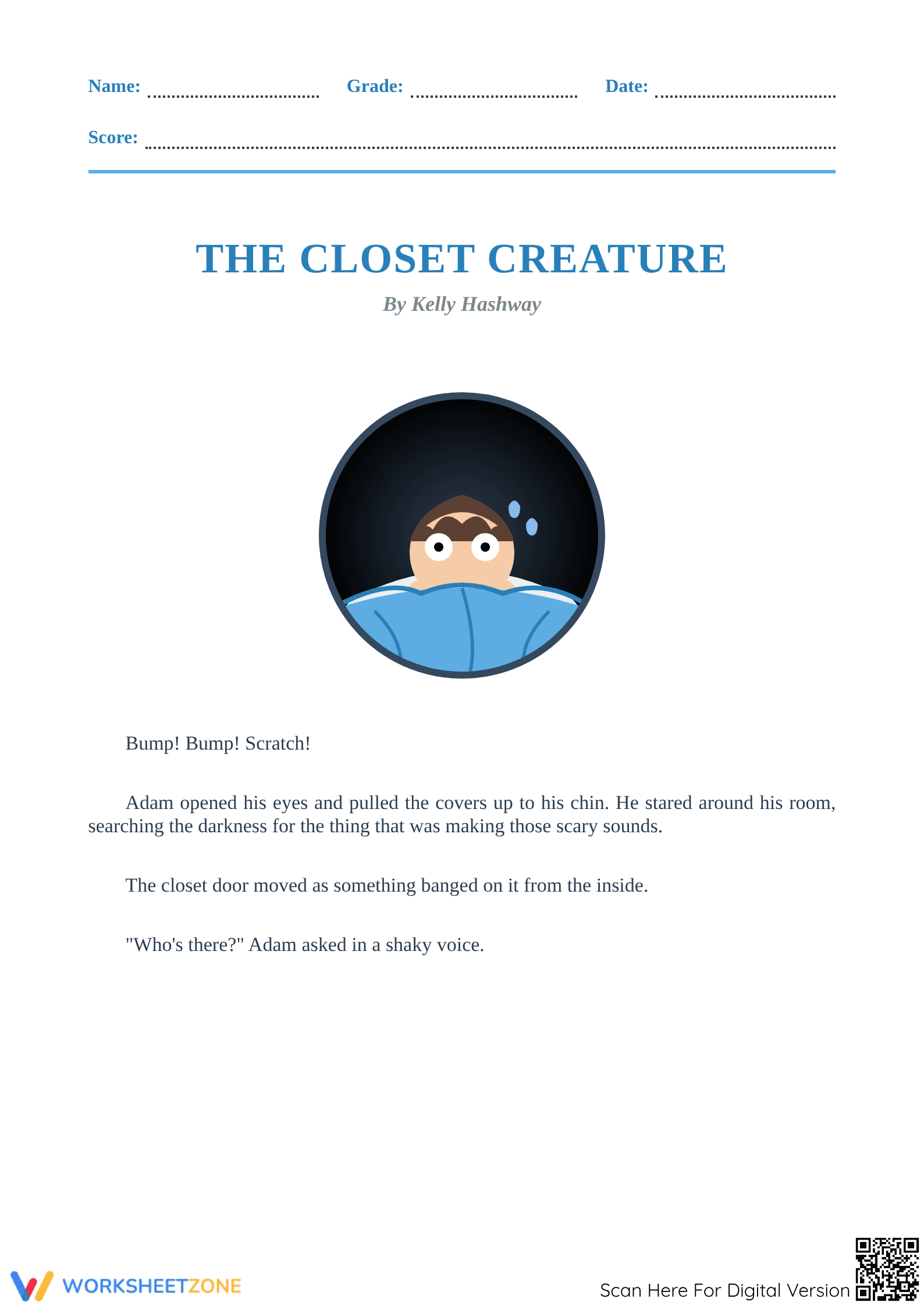 Grade 3 Reading Comprehension: The Closet Creature | Ready - Page 1
