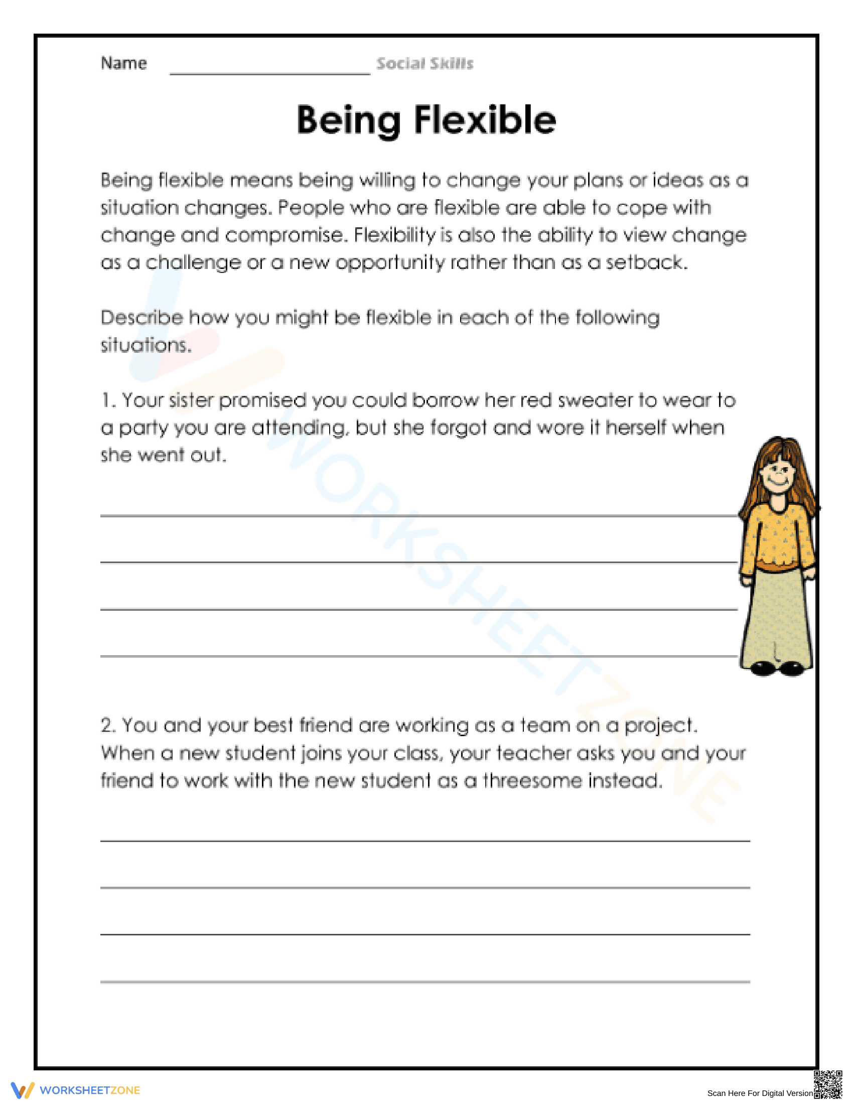 Developing Flexibility: A Skills-Building Worksheet - Page 1