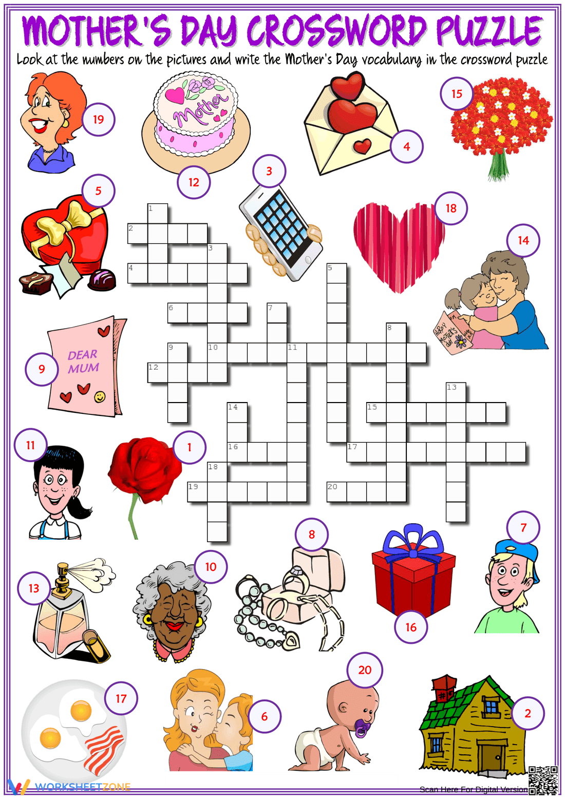 Unique Worksheet for Mother's Day Celebration - Page 1