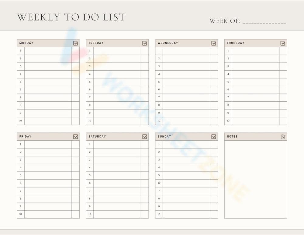 Weekly To-Do List Planner | Essential Student Guide - Page 1