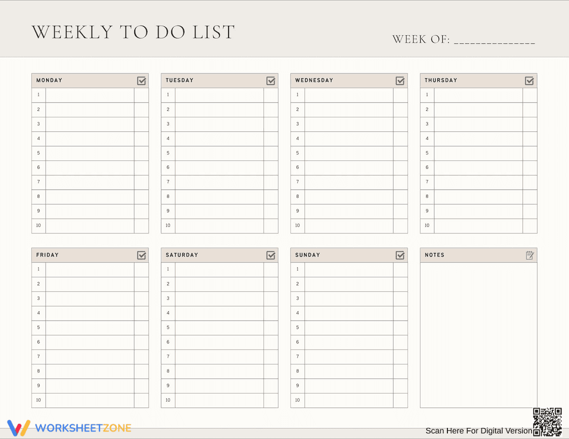 Weekly To-Do List Planner | Essential Student Guide - Page 1