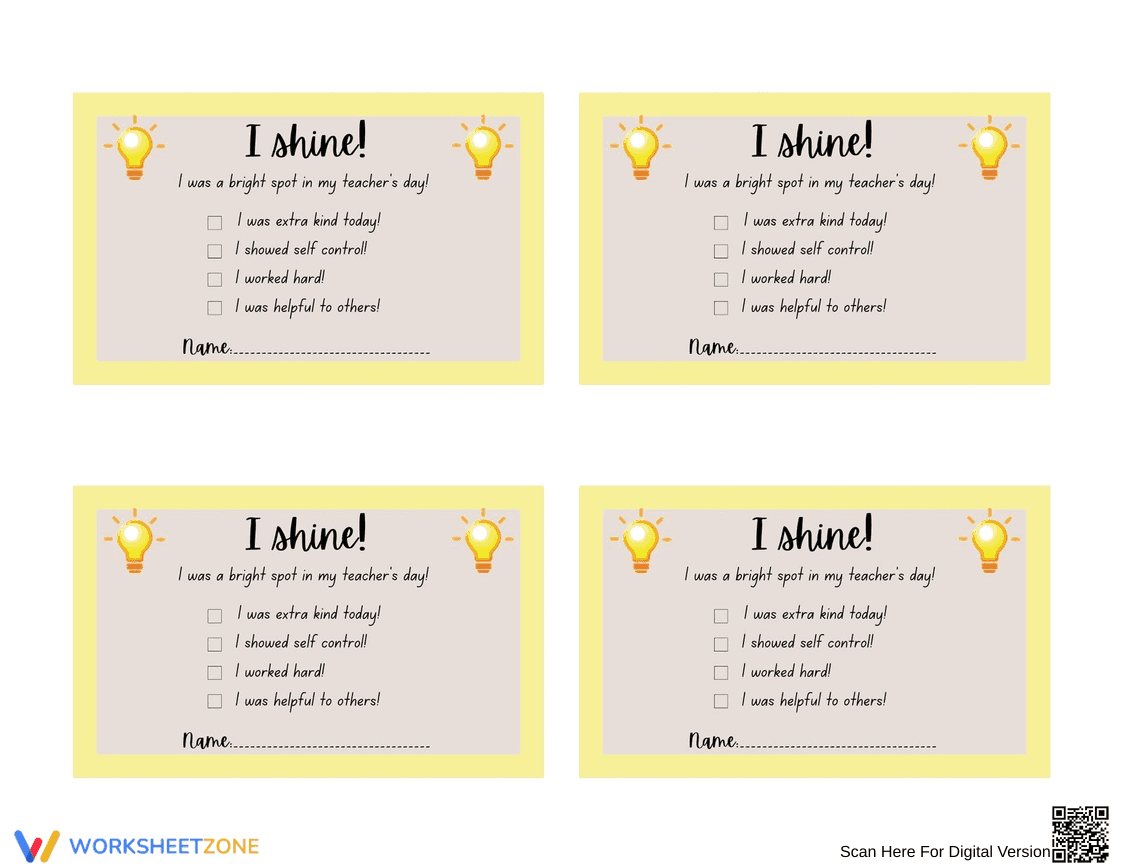 Printable Positive Behavior Tickets | Grade 2 SEL - Page 1