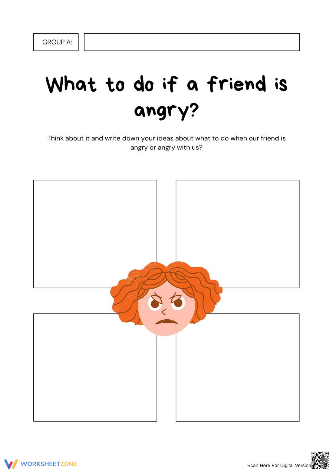 Printable Friend Emotions Worksheet | Grade 2 SEL - Page 1