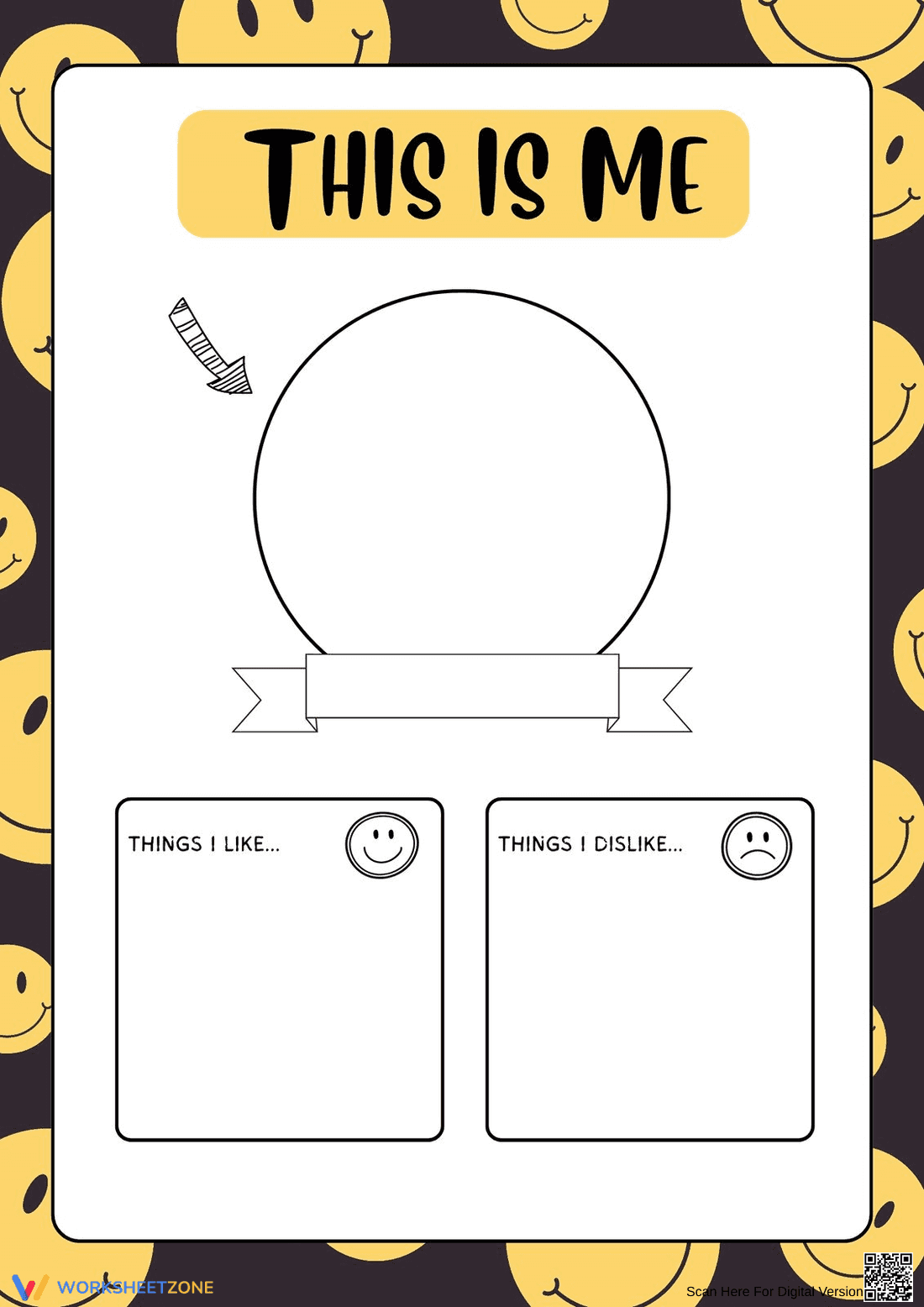 This Is Me: Back to School Activity Worksheet - Page 1