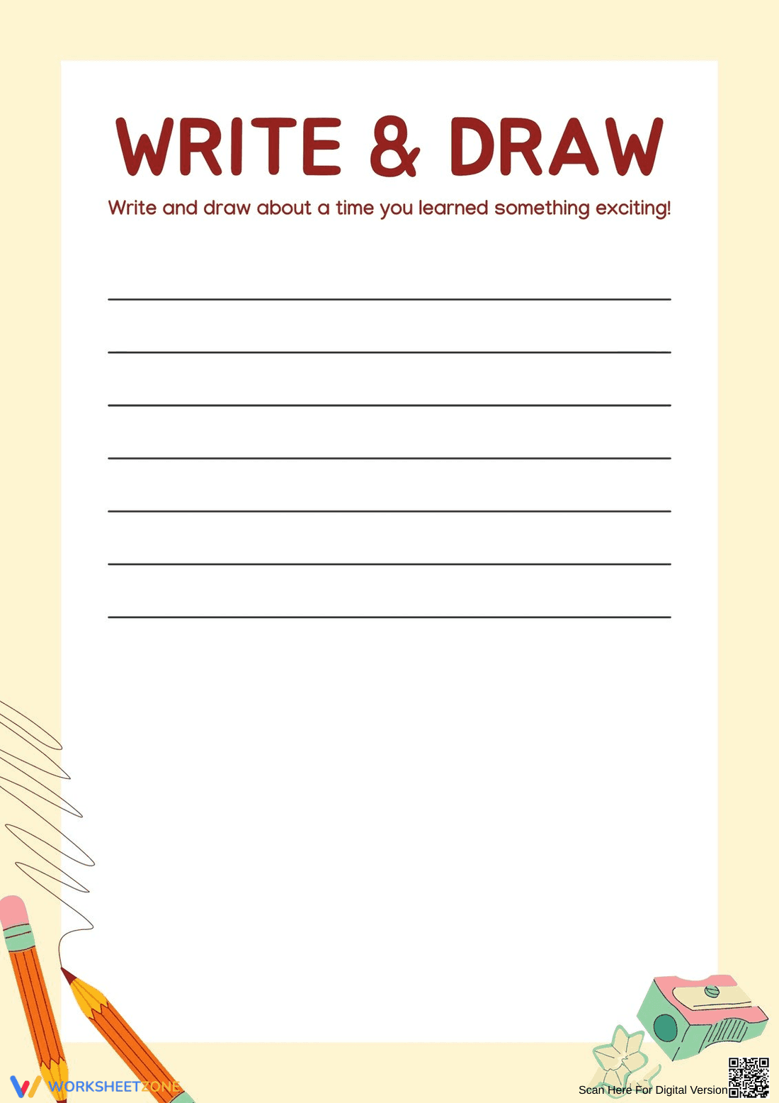 Write and Draw Prompt | Grade 1 Printable - Page 1