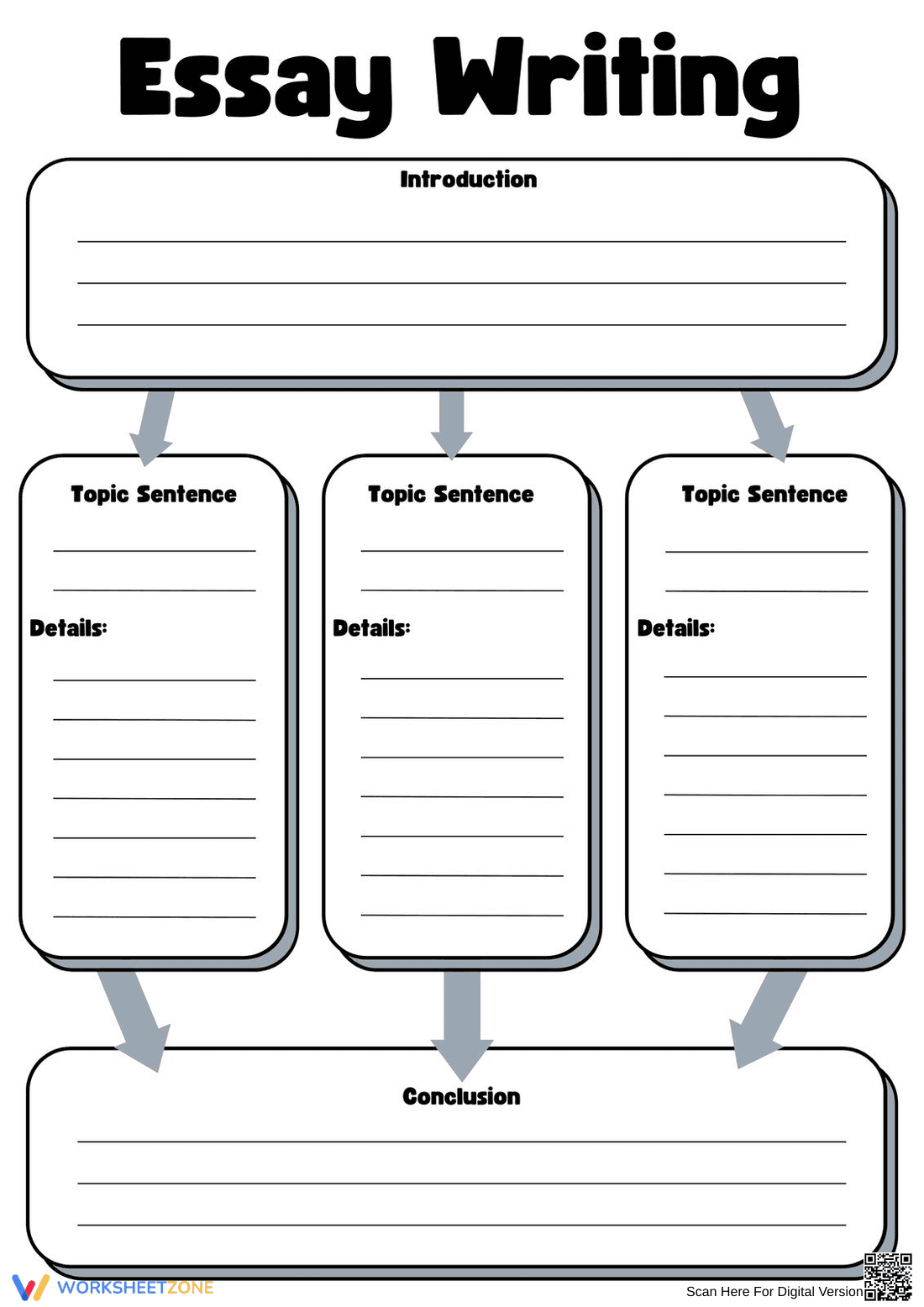 Grade 5 Essay Writing — Printable No-Prep Worksheet - Page 1