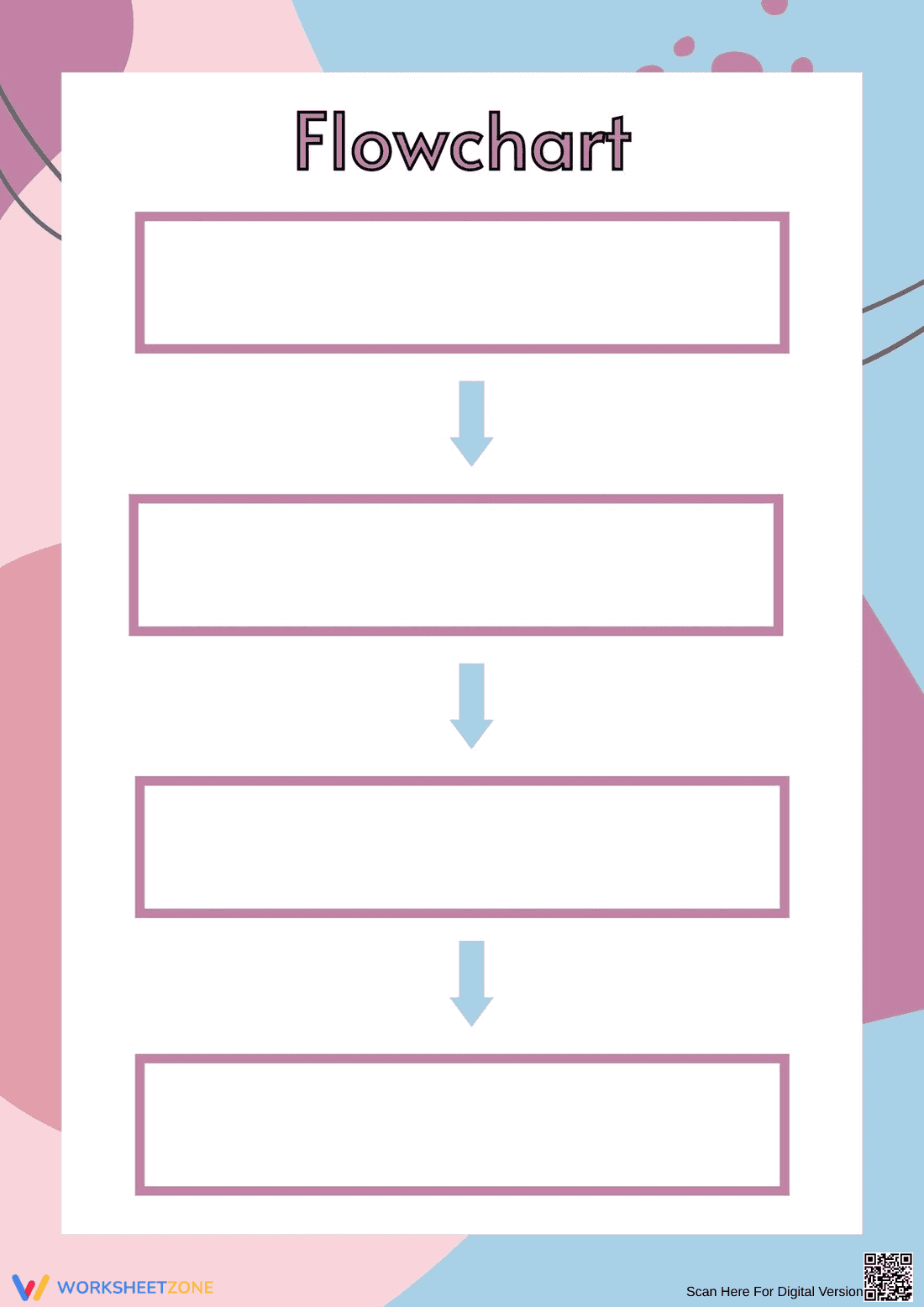 Flowchart Worksheet: Printable Sequencing Guide - Page 1