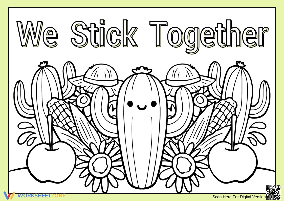 Grade 1 SEL Coloring — Printable No-Prep Worksheet - Page 1