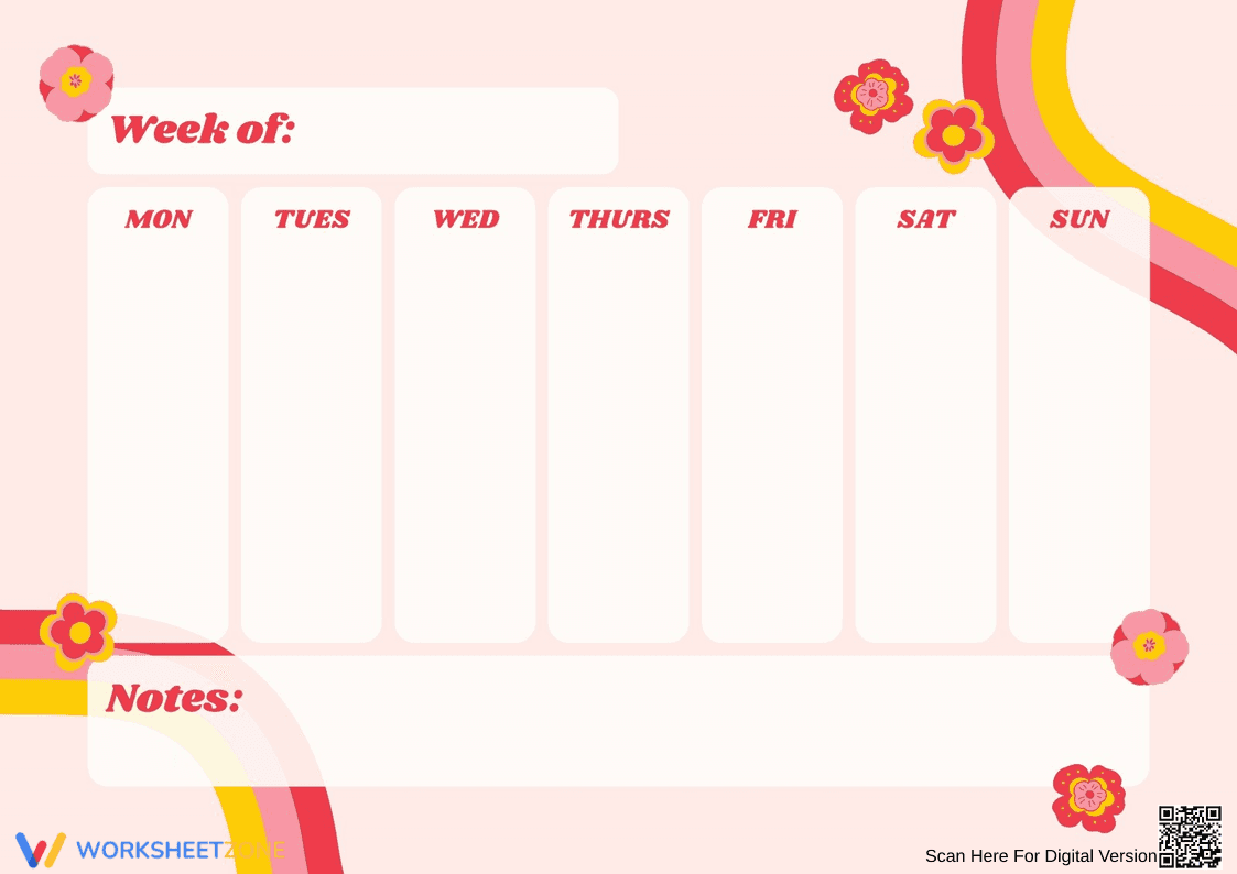 Weekly Planner Worksheet | Grade 3 Essential Printable - Page 1
