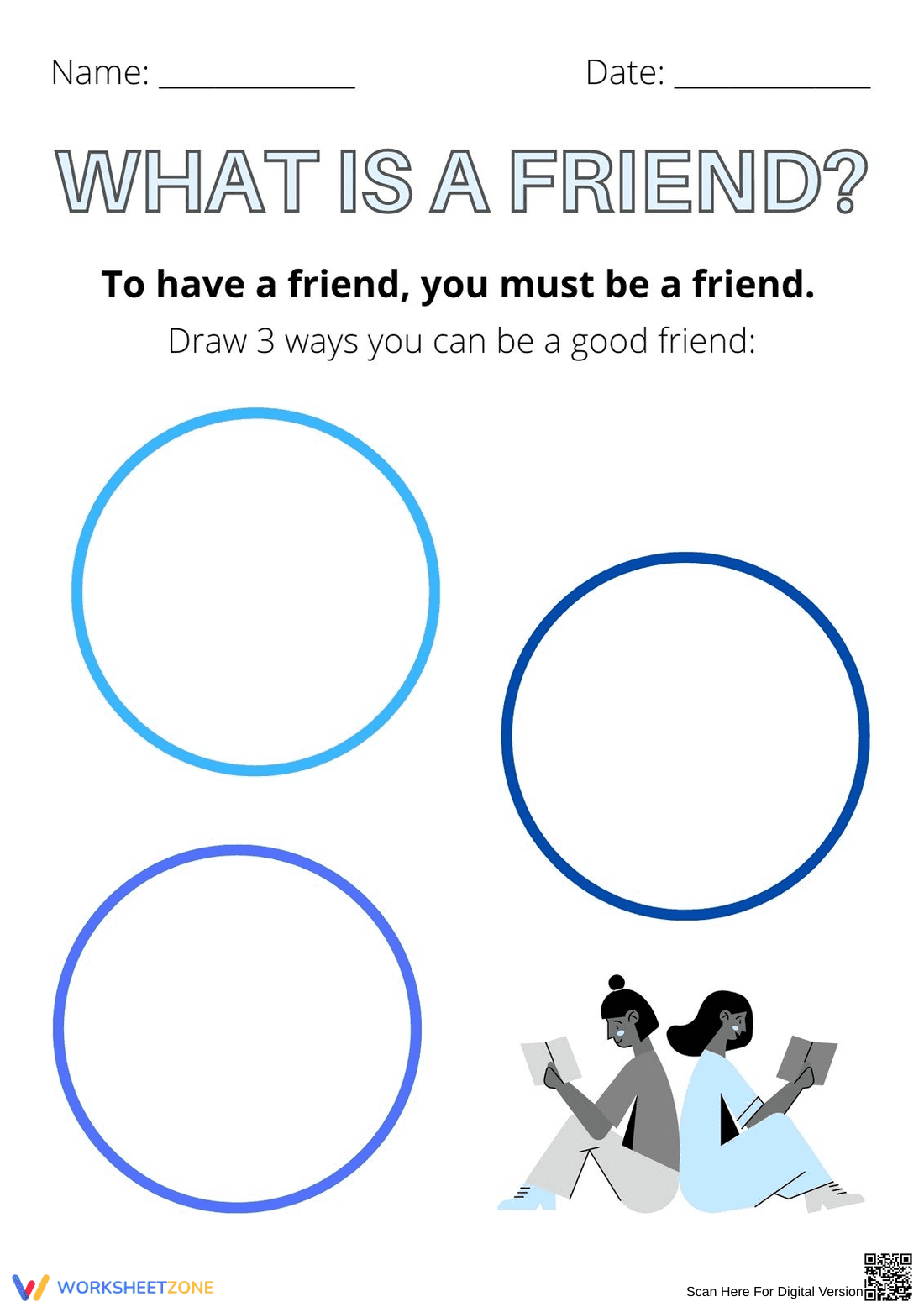 What is a Friend? Worksheet | Grade K Essential Guide - Page 1