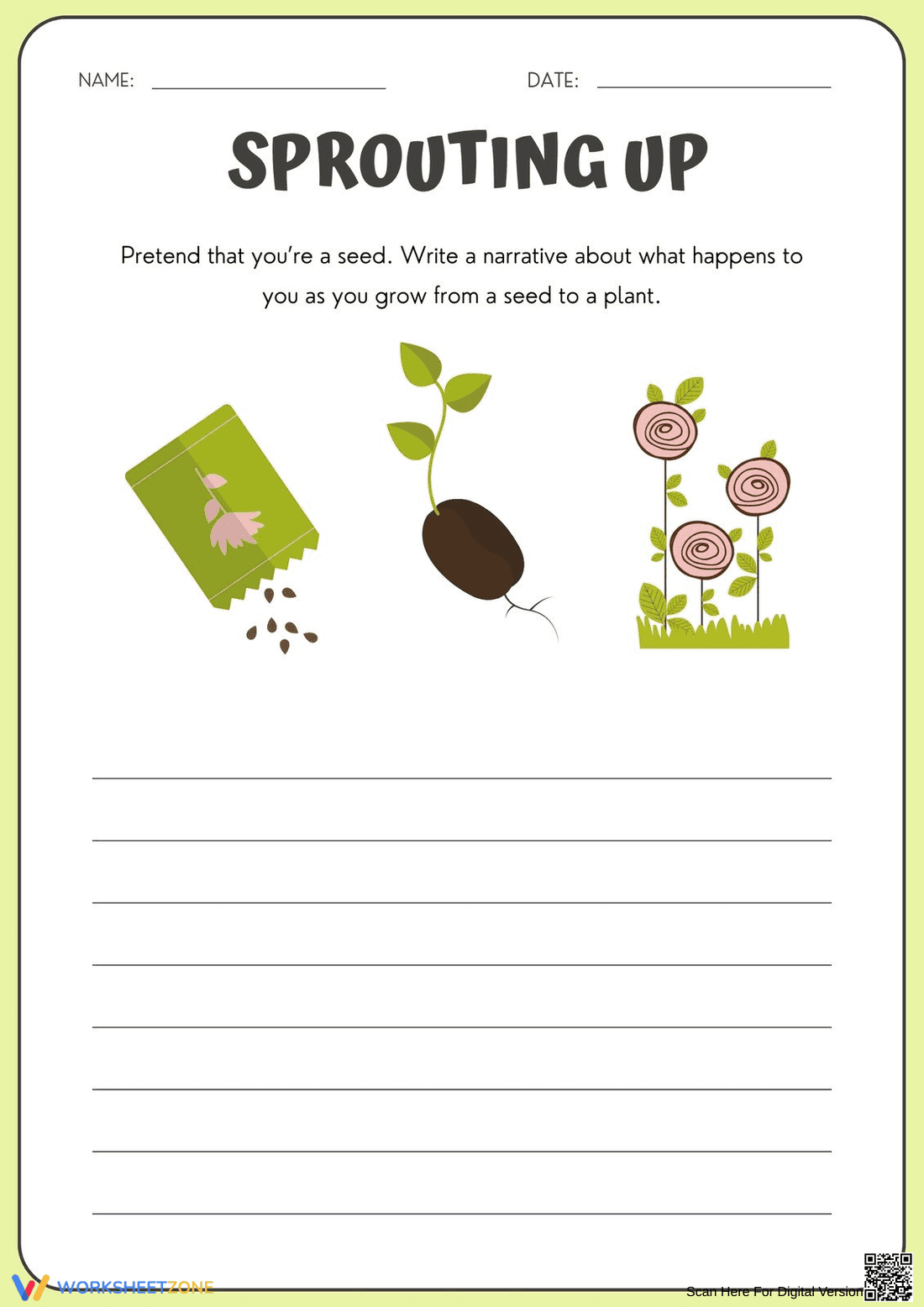 Grade 3 Narrative Writing — Printable No-Prep Worksheet - Page 1