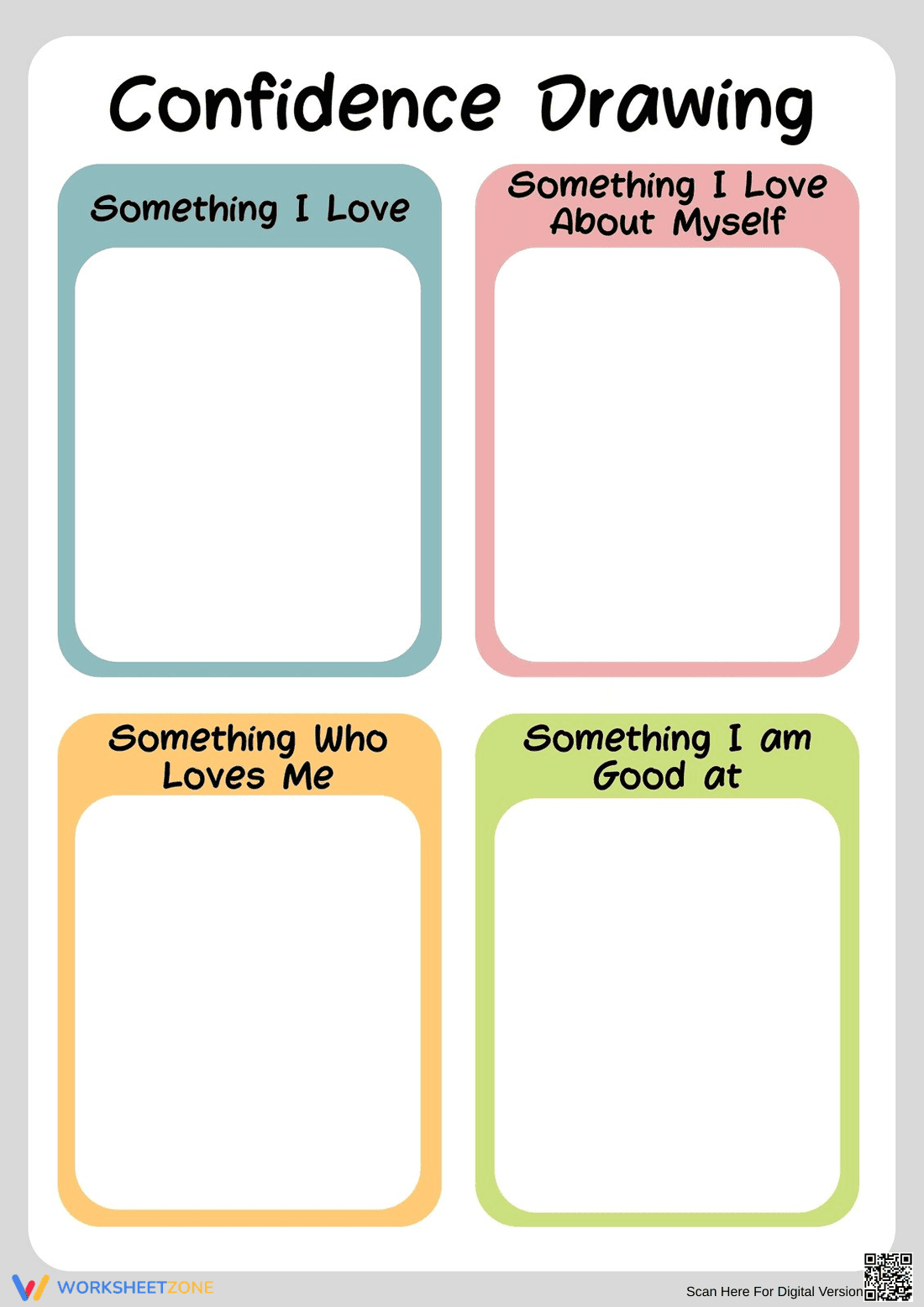 Printable Confidence Drawing Worksheet | Grade 1 - Page 1